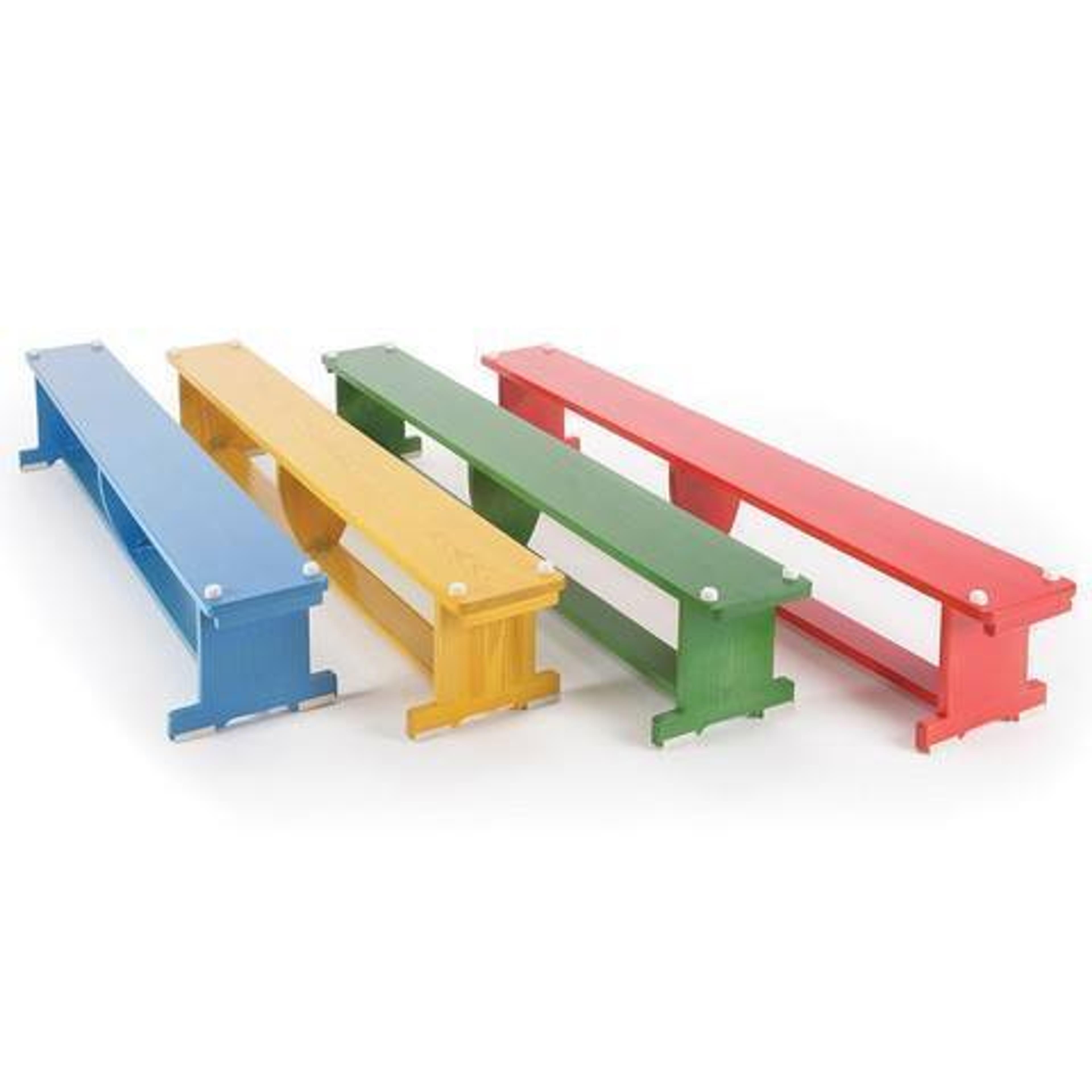 Activ-Bench 2m - Red/Green/Blue/Yellow With Castors - Pack of 4