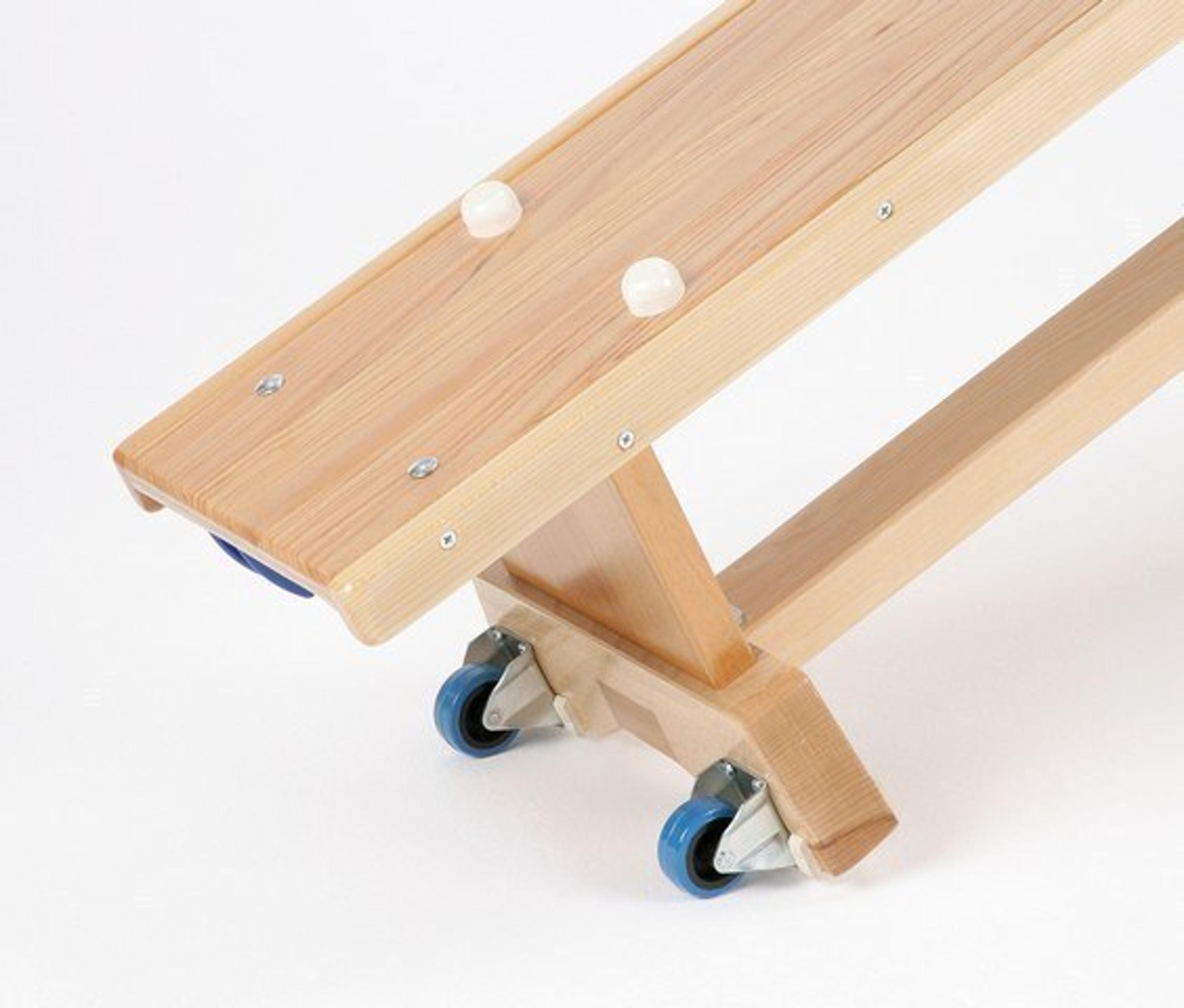Traditional Balance Bench 2.67m (8'9in) Castors & Hooks One End