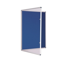 Tamperproof Lockable Noticeboard 600 x 900mm - Blue