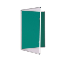 Tamperproof Lockable Noticeboard 600 x 900mm - Green
