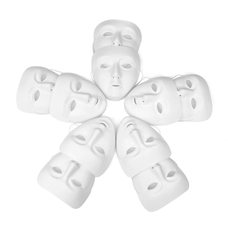 White Play Masks - Pack of 10