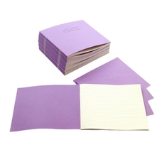 Exercise Books 6 x 8in 32 Page Learn To Write Vivid Purple - Pack of 100