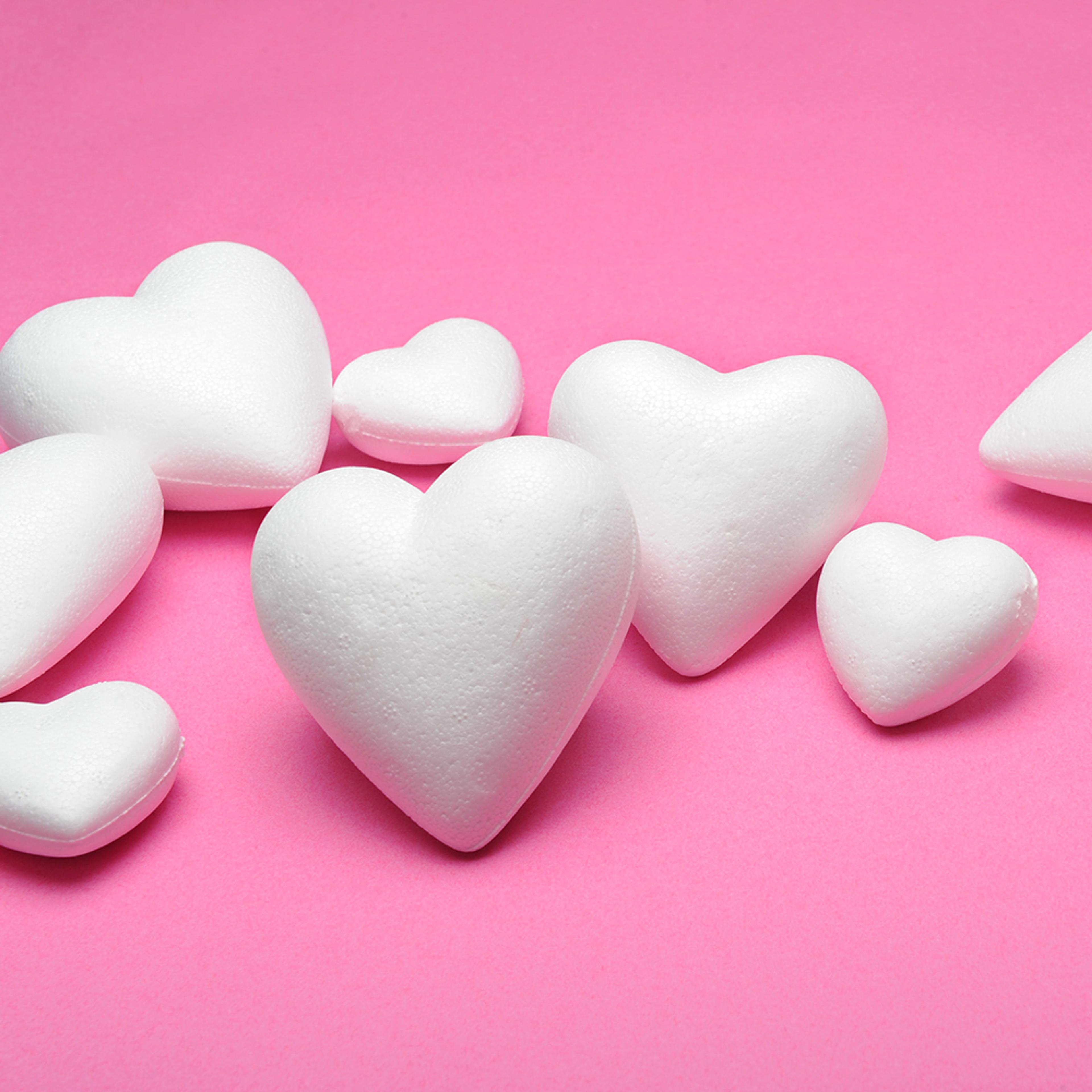 Polystyrene Hearts - 50mm dia.