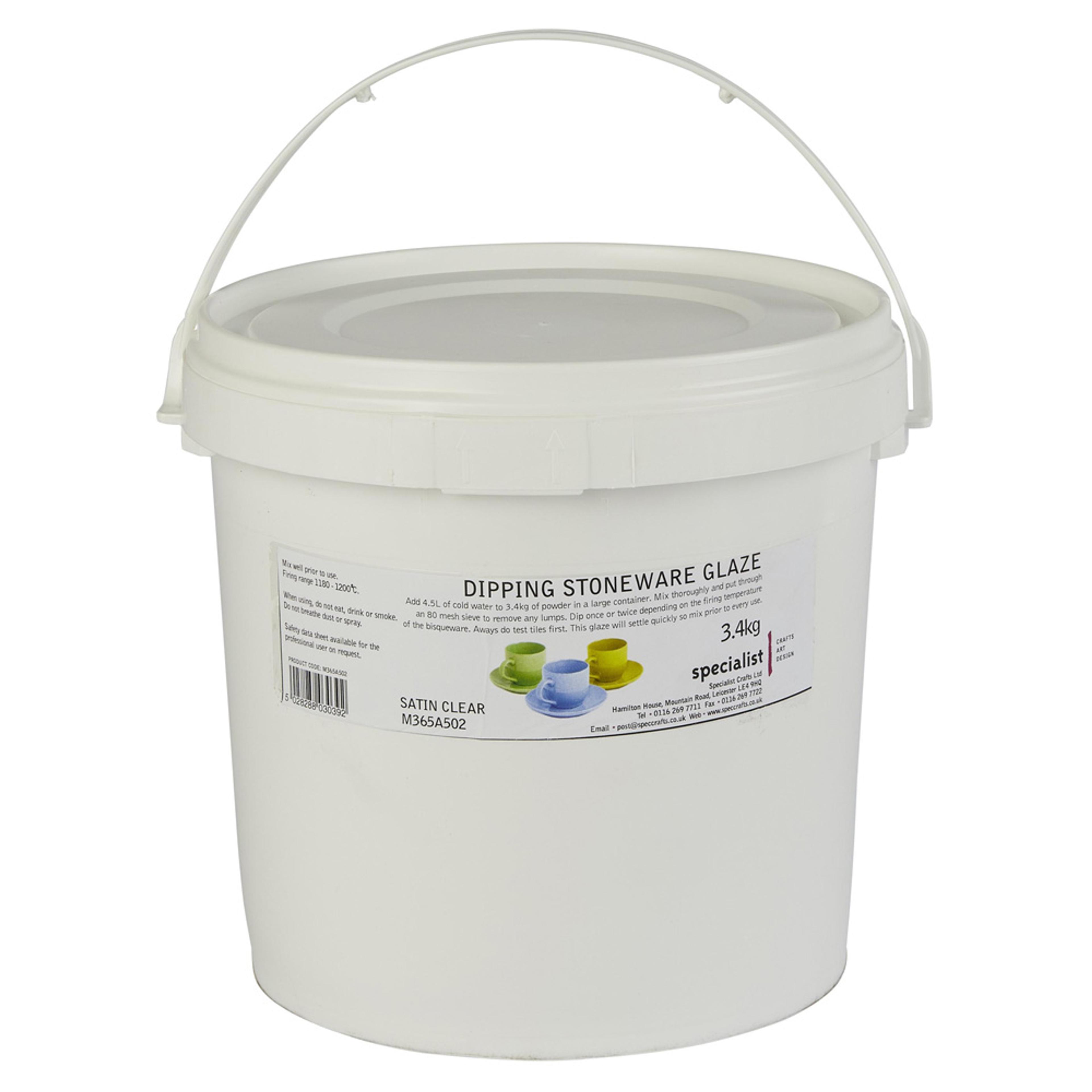 Dipping Stoneware Powder Glaze 3.4kg Tub - Satin Clear
