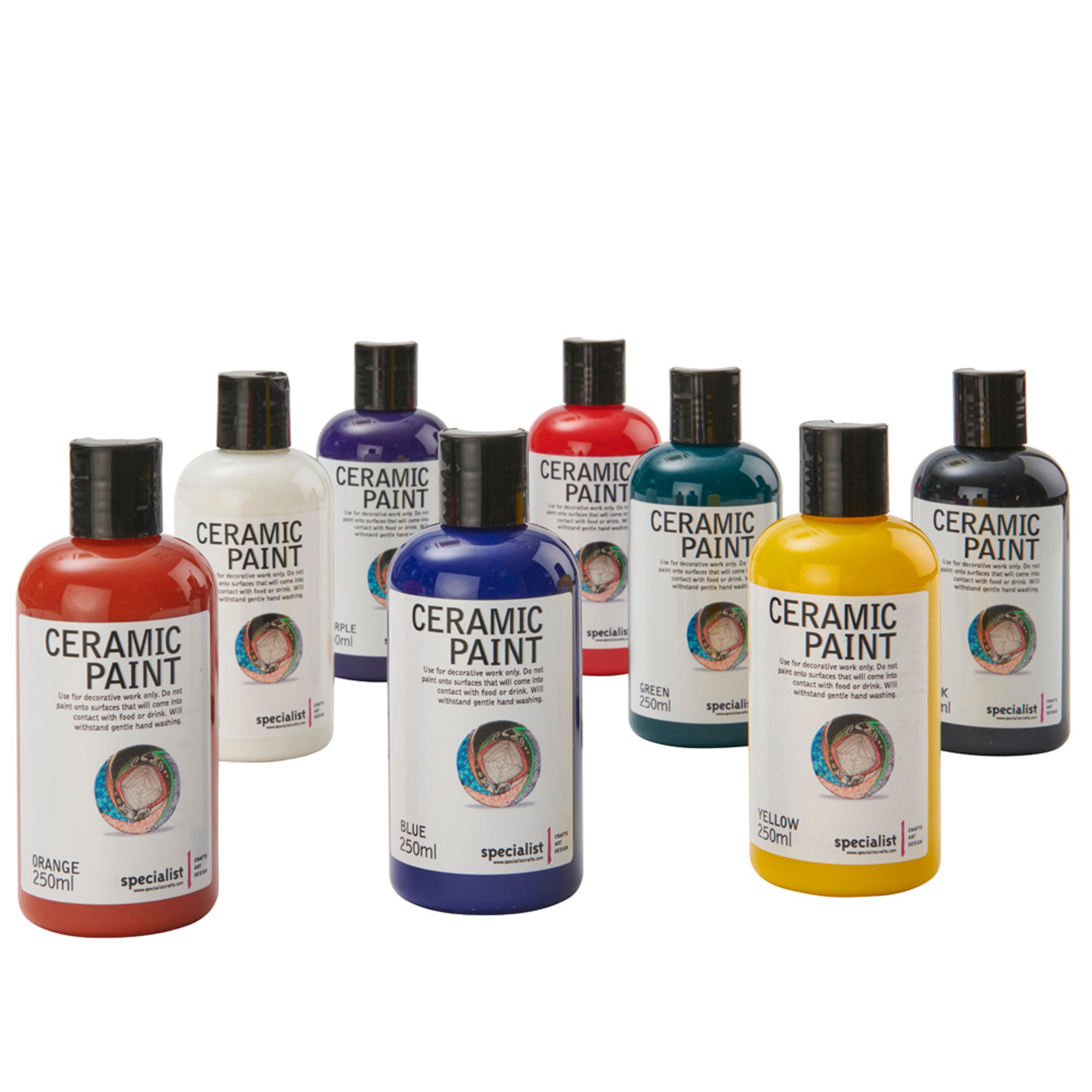 Specialist Crafts Ceramic Paint Set. Set of 8
