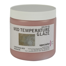 Mid Temperature Glaze 473ml - Christmas Red (S)