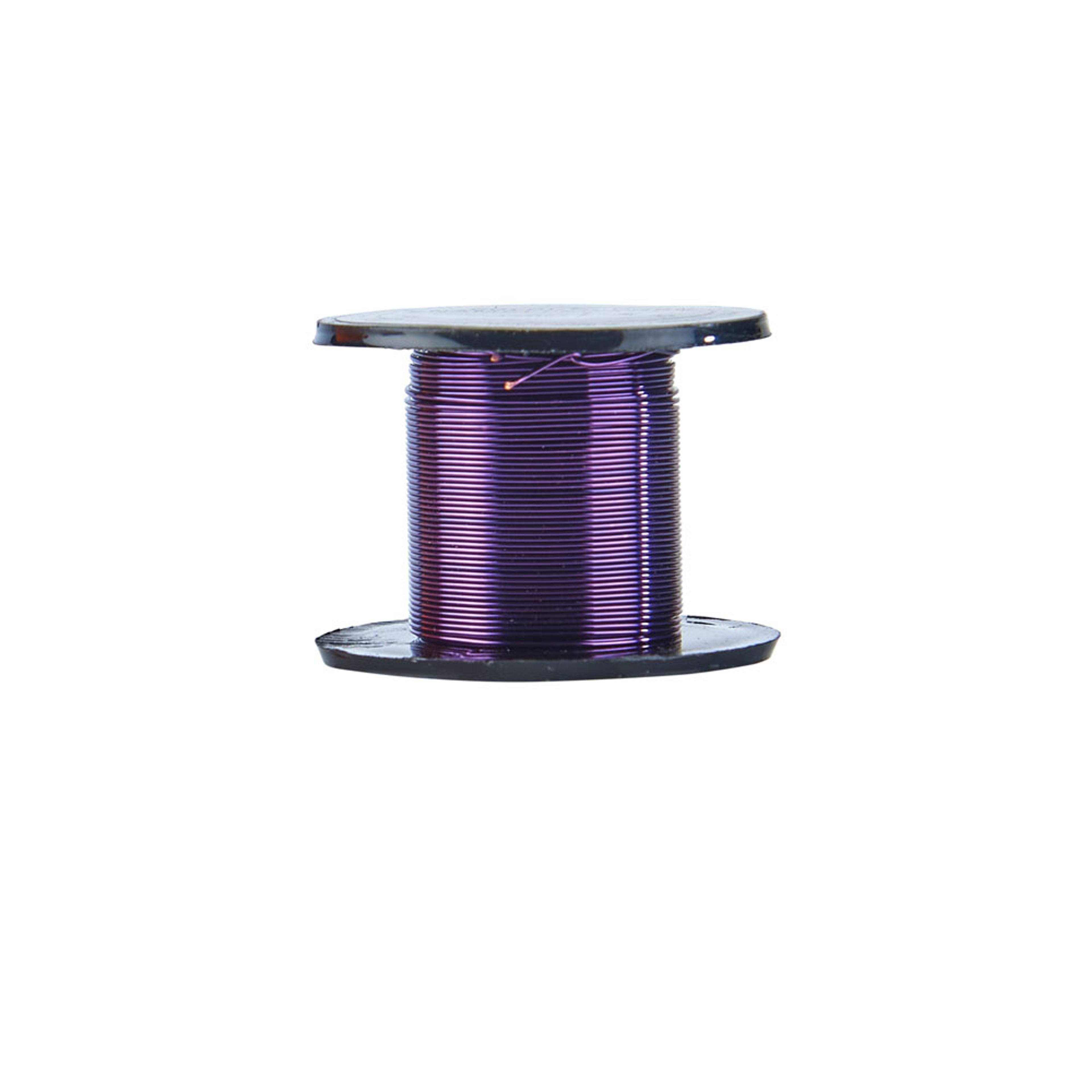Coloured Enamelled Wire 0.5mm x 25m Reel - Deep Purple