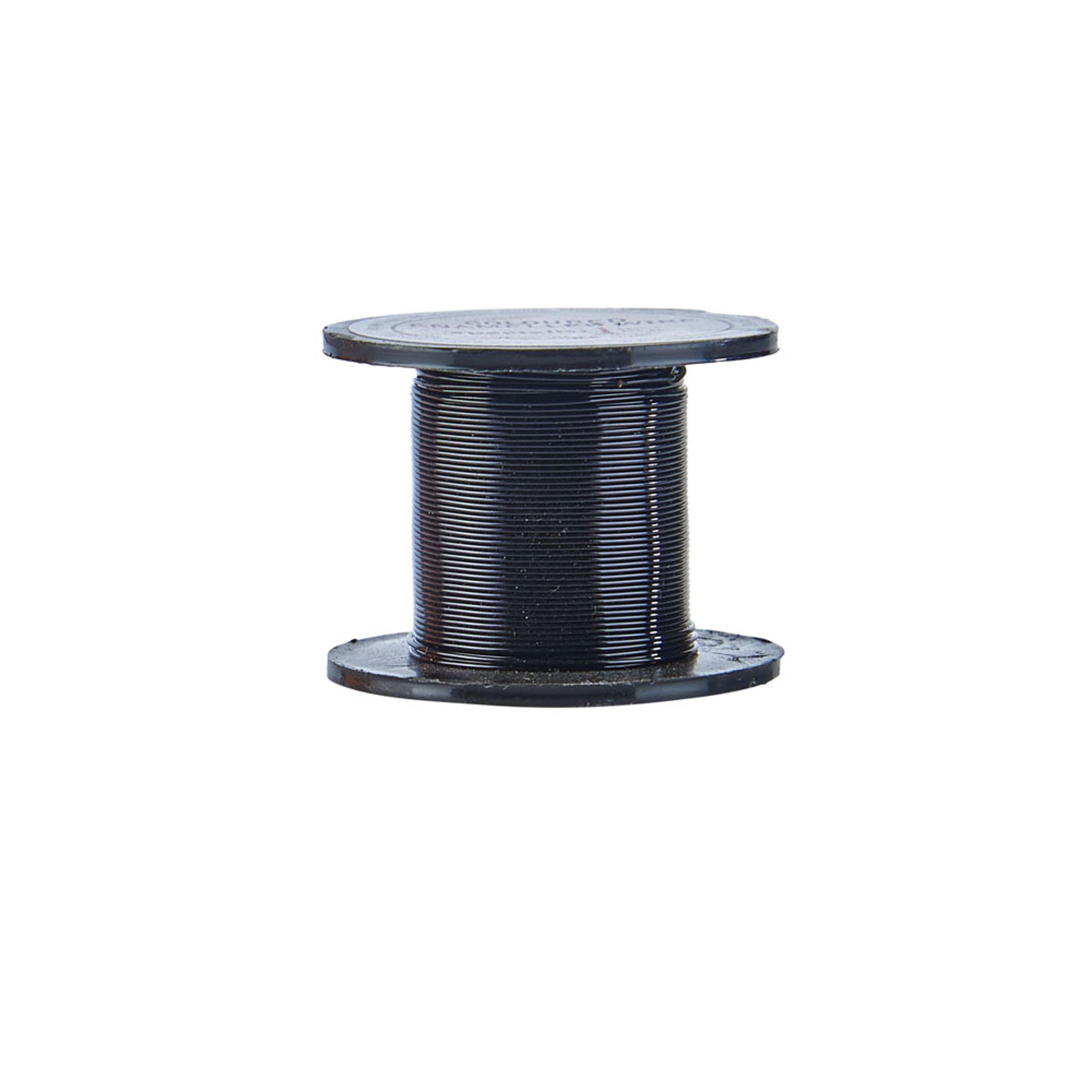 Coloured Enamelled Wire 0.5mm x 25m Reel - Black