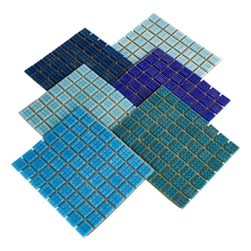 20mm Glass Mosaics - Assorted Blues