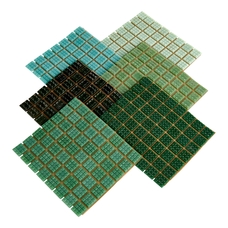 20mm Glass Mosaics - Assorted Greens