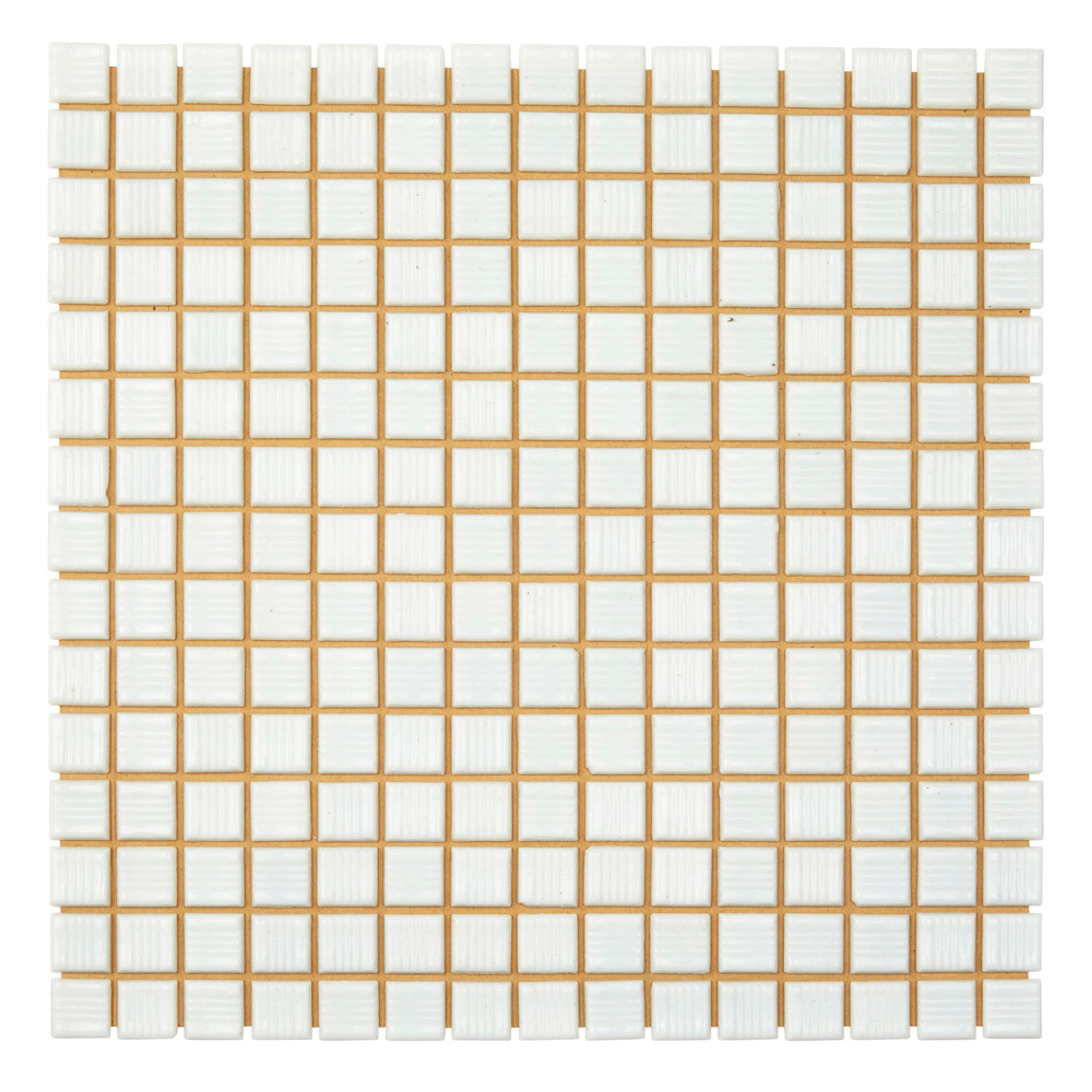 20mm Glass Mosaics - White