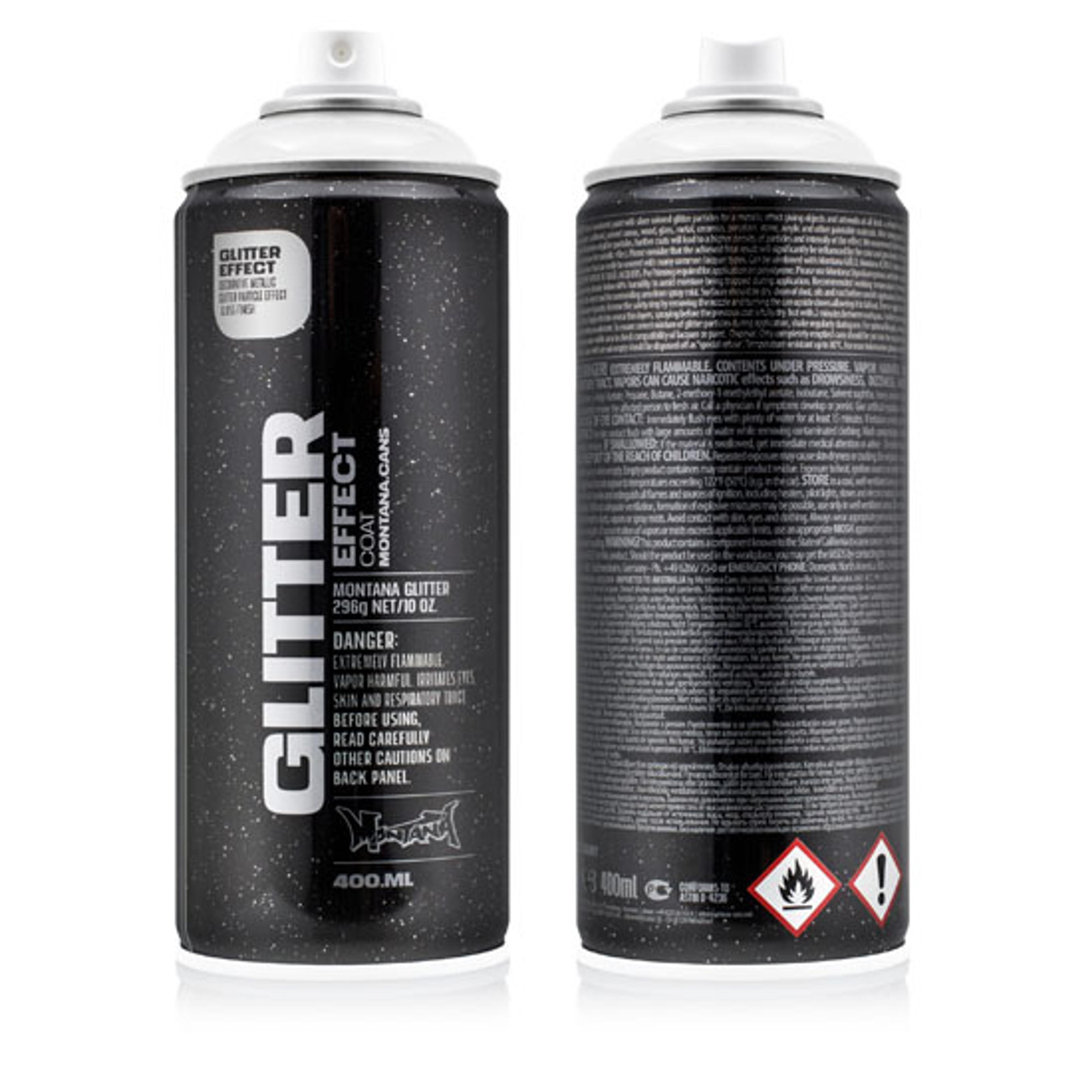 Montana GLITTER Spray Paint 400ml - Silver