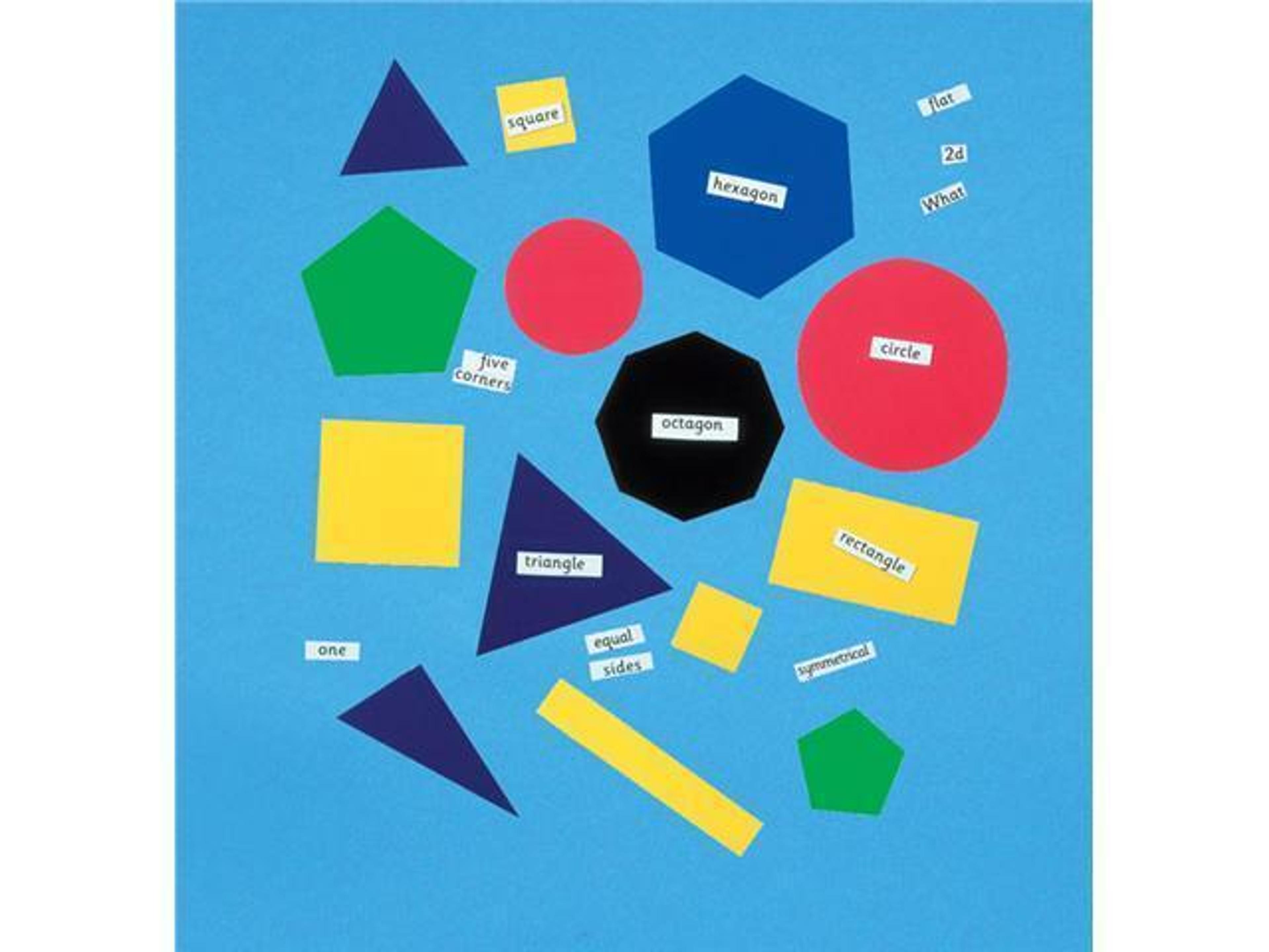Magnetic 2D Shapes - Pack of 15