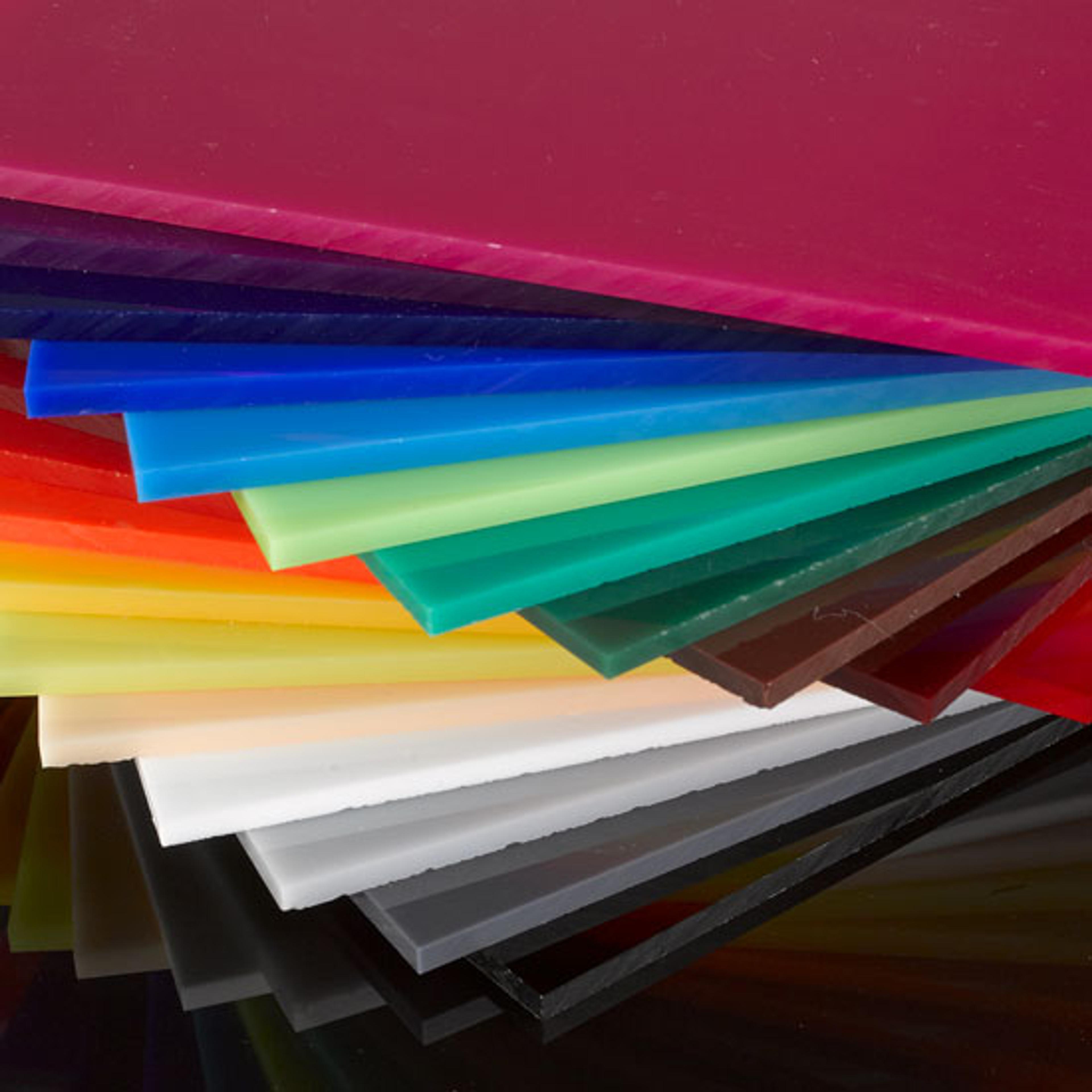 Coloured  Cast Acrylic Sheet - 600 x 400 x 3mm - Assorted Colours. Pack of 6