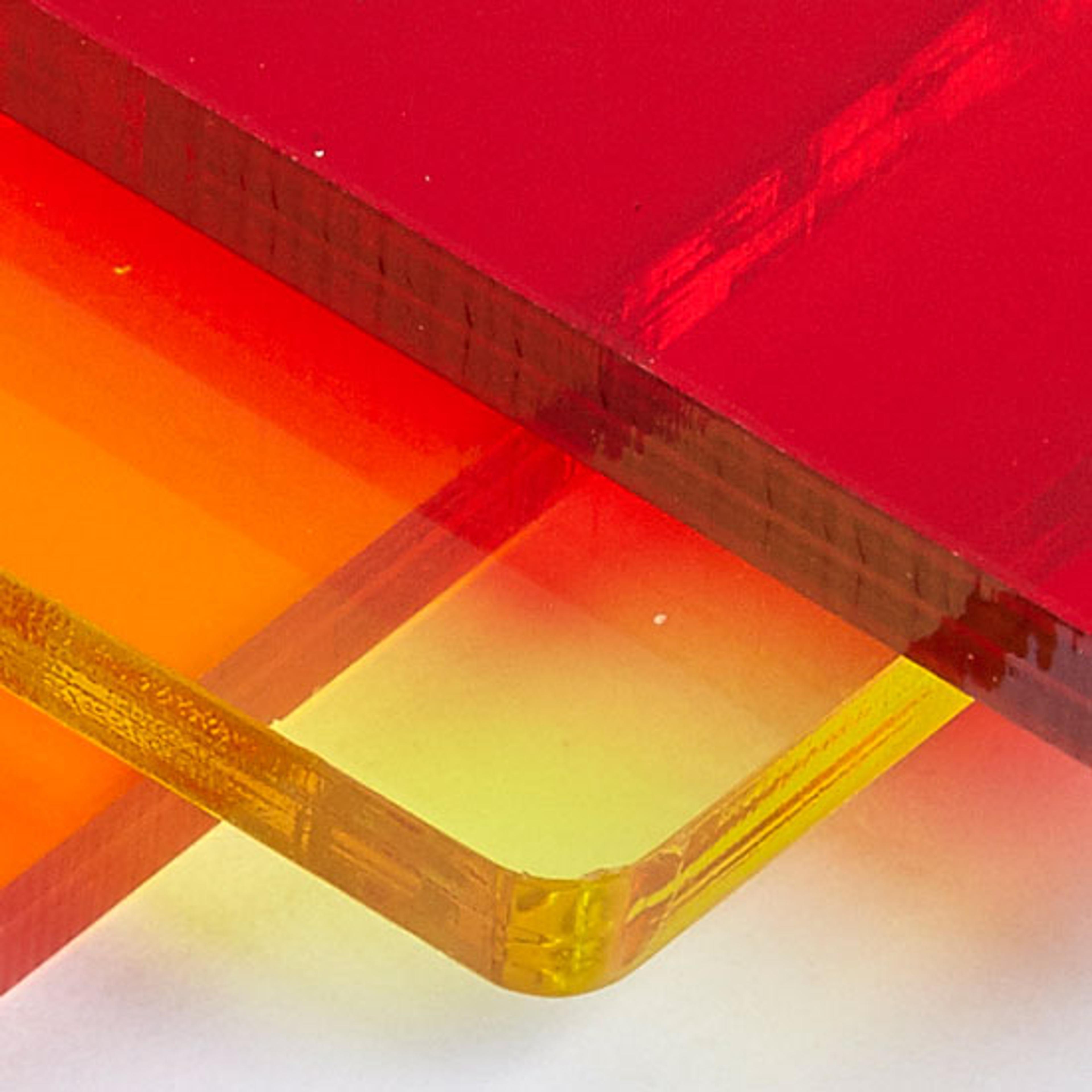 Transparent  Cast Acrylic Sheet - 600 x 400 x 3mm - Assorted Colours. Pack of 6