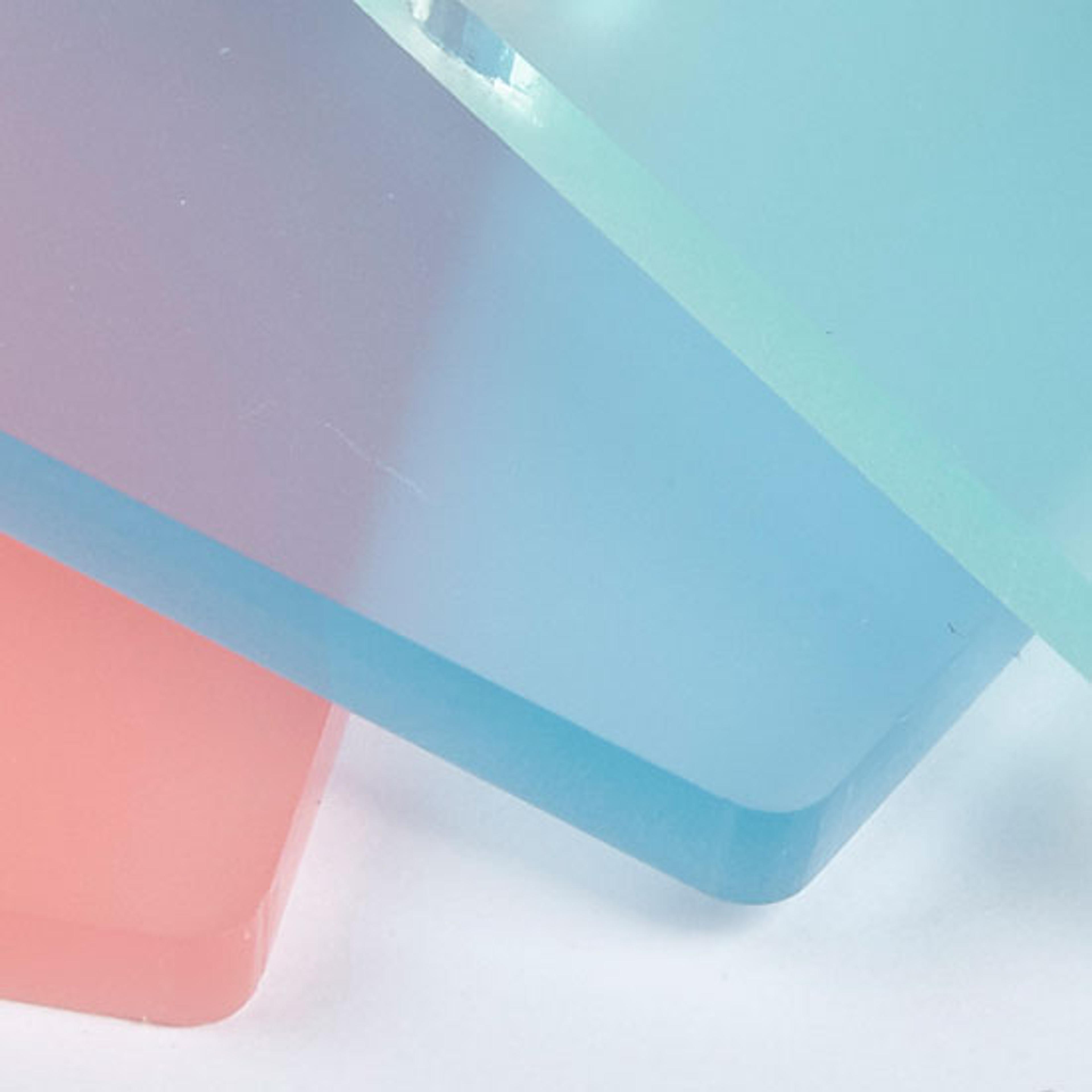 Frost  Cast Acrylic Sheet - 600 x 400 x 3mm - Assorted Colours. Pack of 5