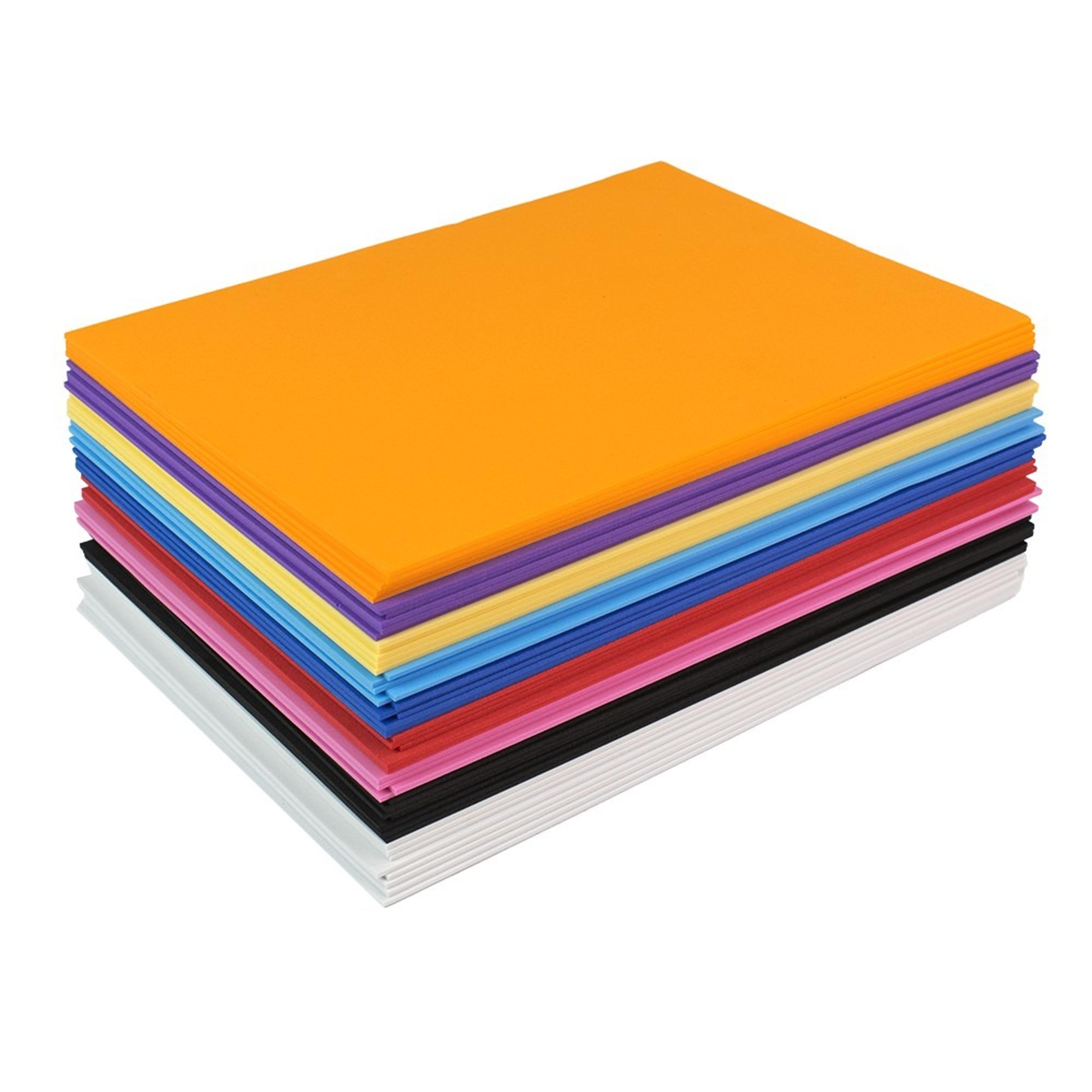 EVA Craft Foam 2mm A3 Assorted Pack 50