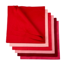 Colour Themed Felt Packs - Pinks/Reds. Pack of 24