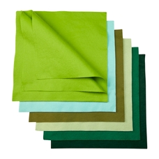 Colour Themed Felt Packs - Greens. Pack of 24