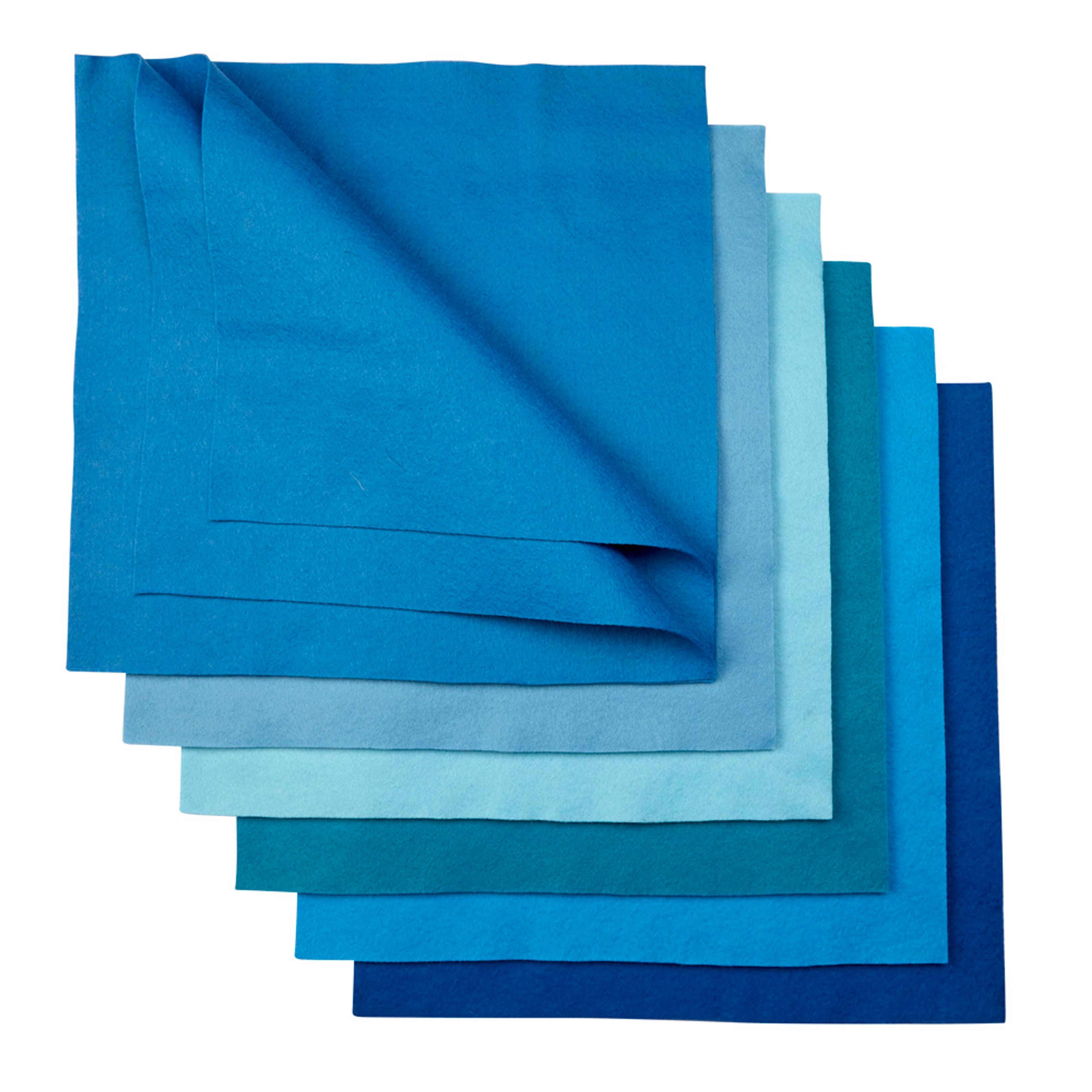 Colour Themed Felt Packs - Blues. Pack of 24