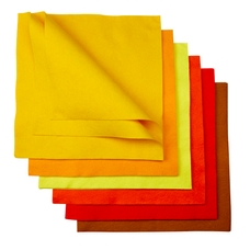 Colour Themed Felt Packs - Oranges/Yellows. Pack of 24