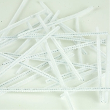 White Pipe Cleaners - 300mm Long. Pack of 100.