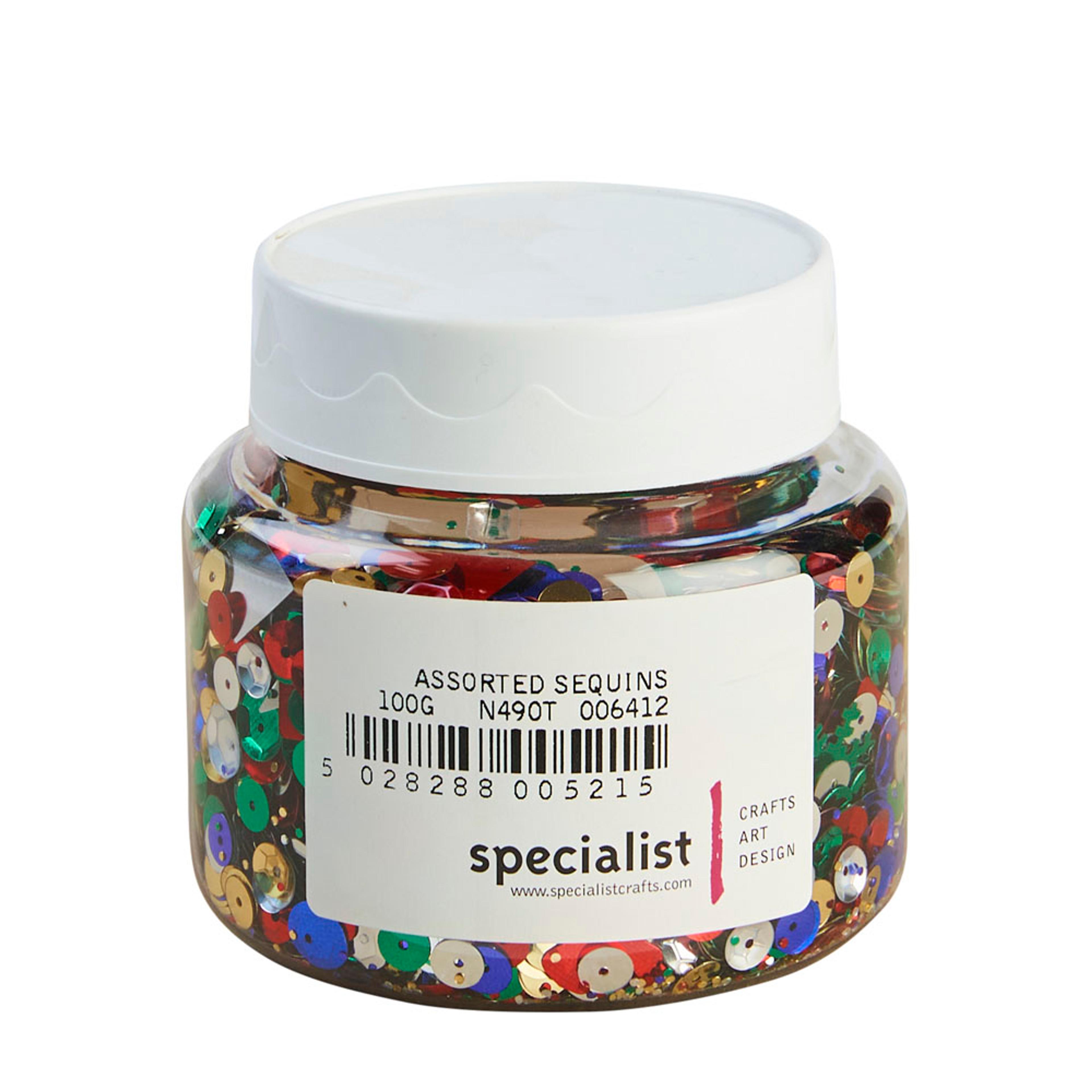 Assorted Sequins - 100g Jar