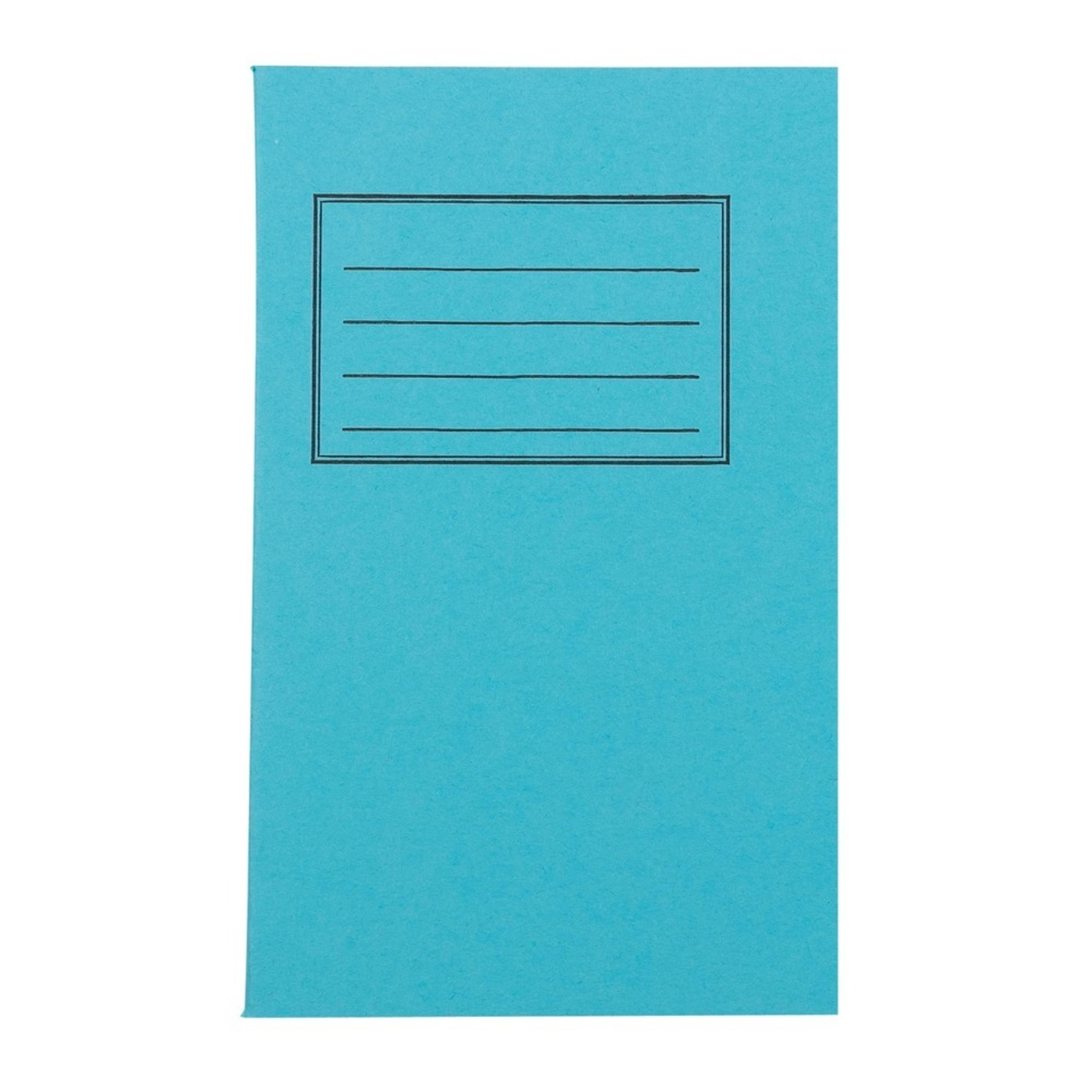 Exercise Books 6 x 4in 48 Page 7mm Feint With Centre Line - Vivid Blue - Pack of 100