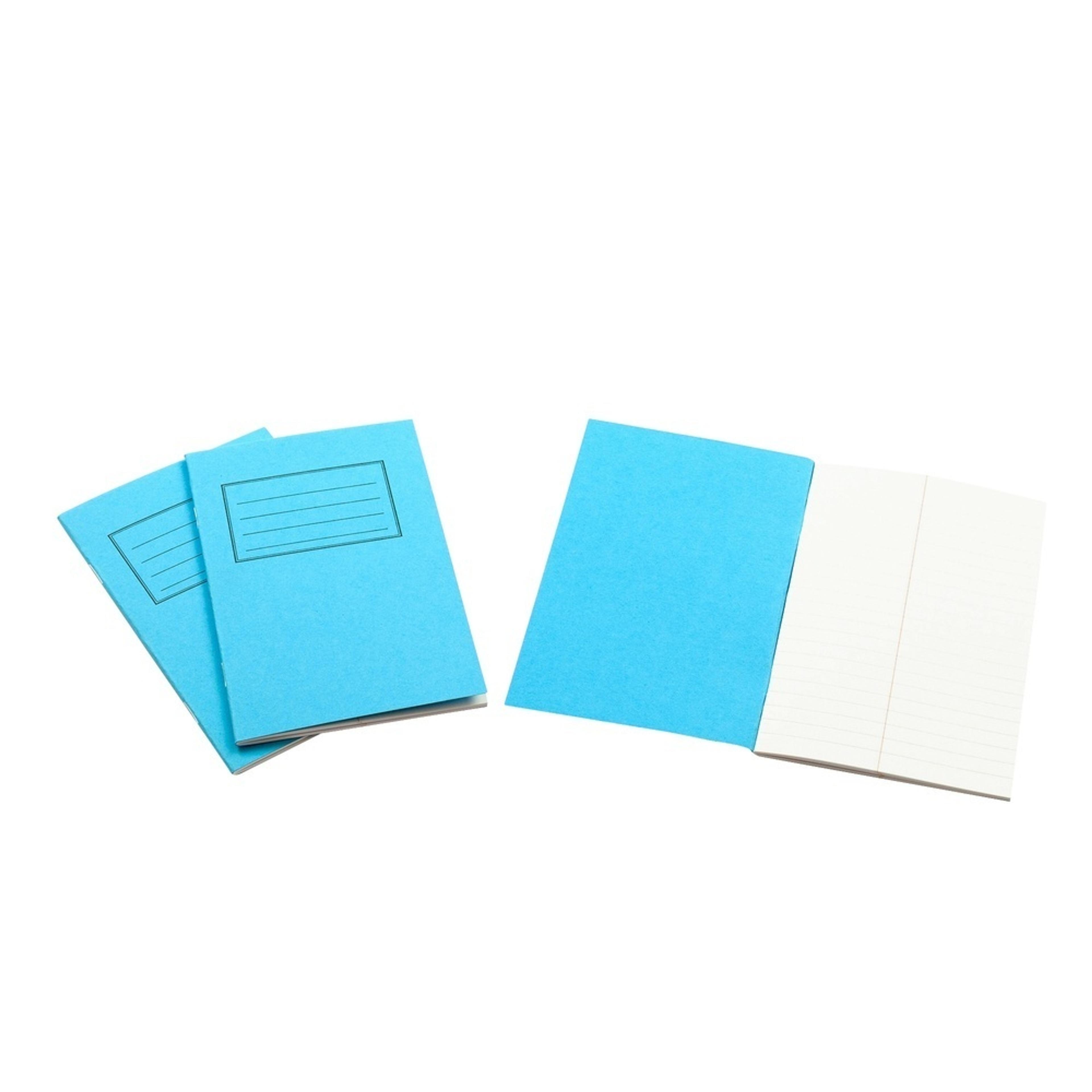 Exercise Books 6 x 4in 48 Page 7mm Feint - Vivid Blue - Pack of 100