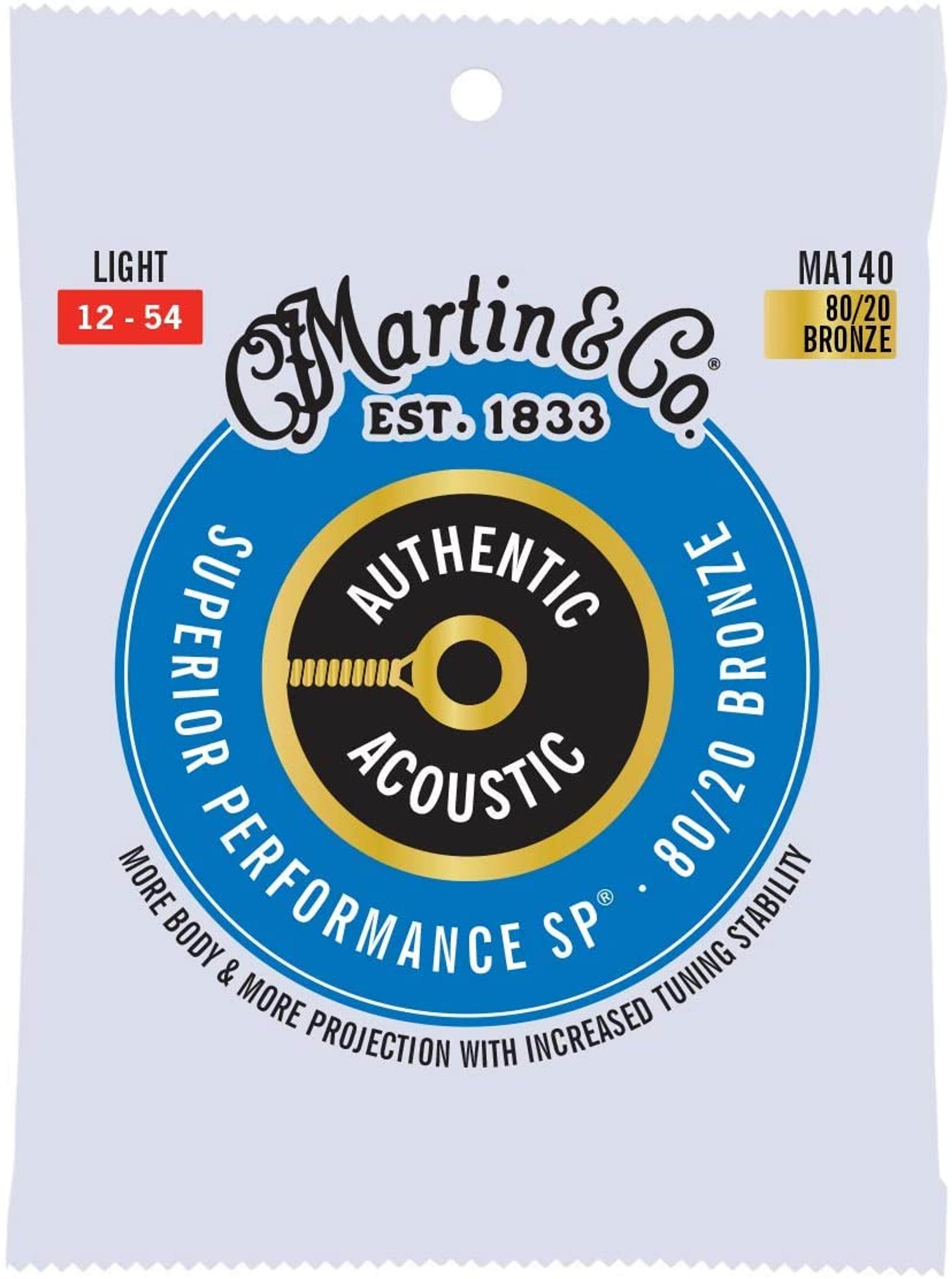Martin MA140 Light Acoustic Guitar Strings