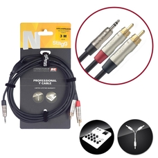Stagg 3m RCA Y Cable to Stereo Mini Phone Plug