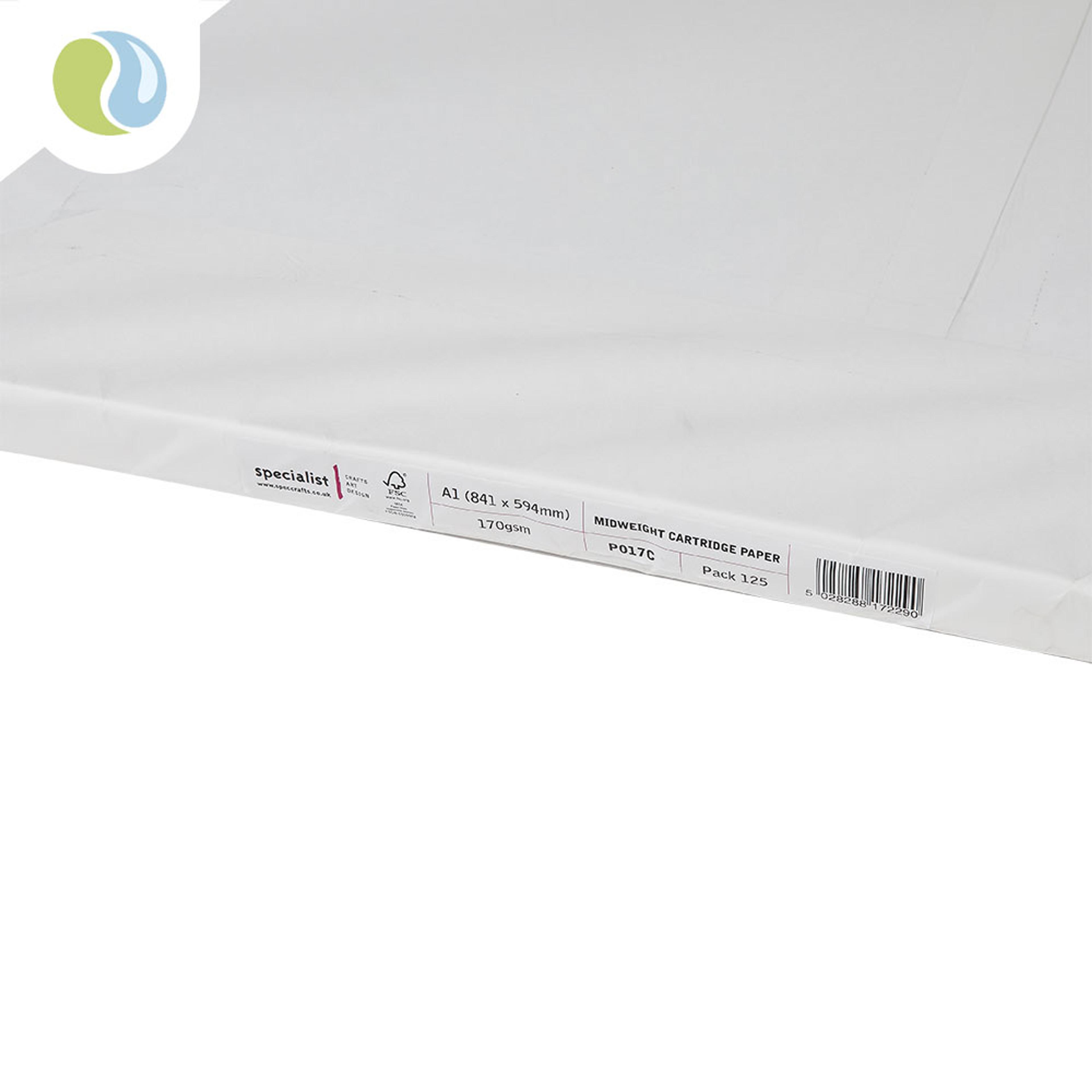 Specialist Crafts Midweight Cartridge Paper 170gsm - A1. Pack Of 125