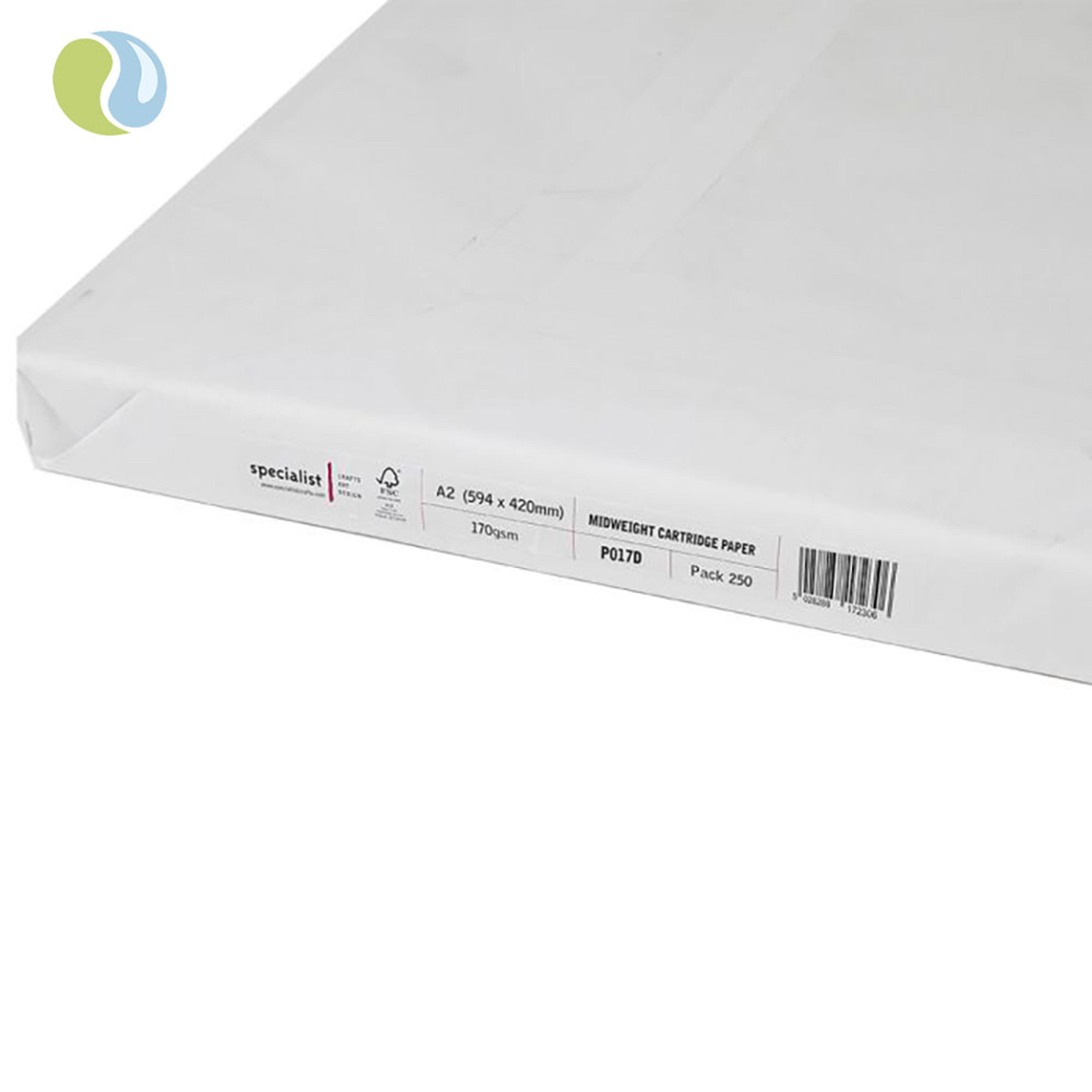 Midweight Cartridge Paper 170gsm - A2. Pack of 250