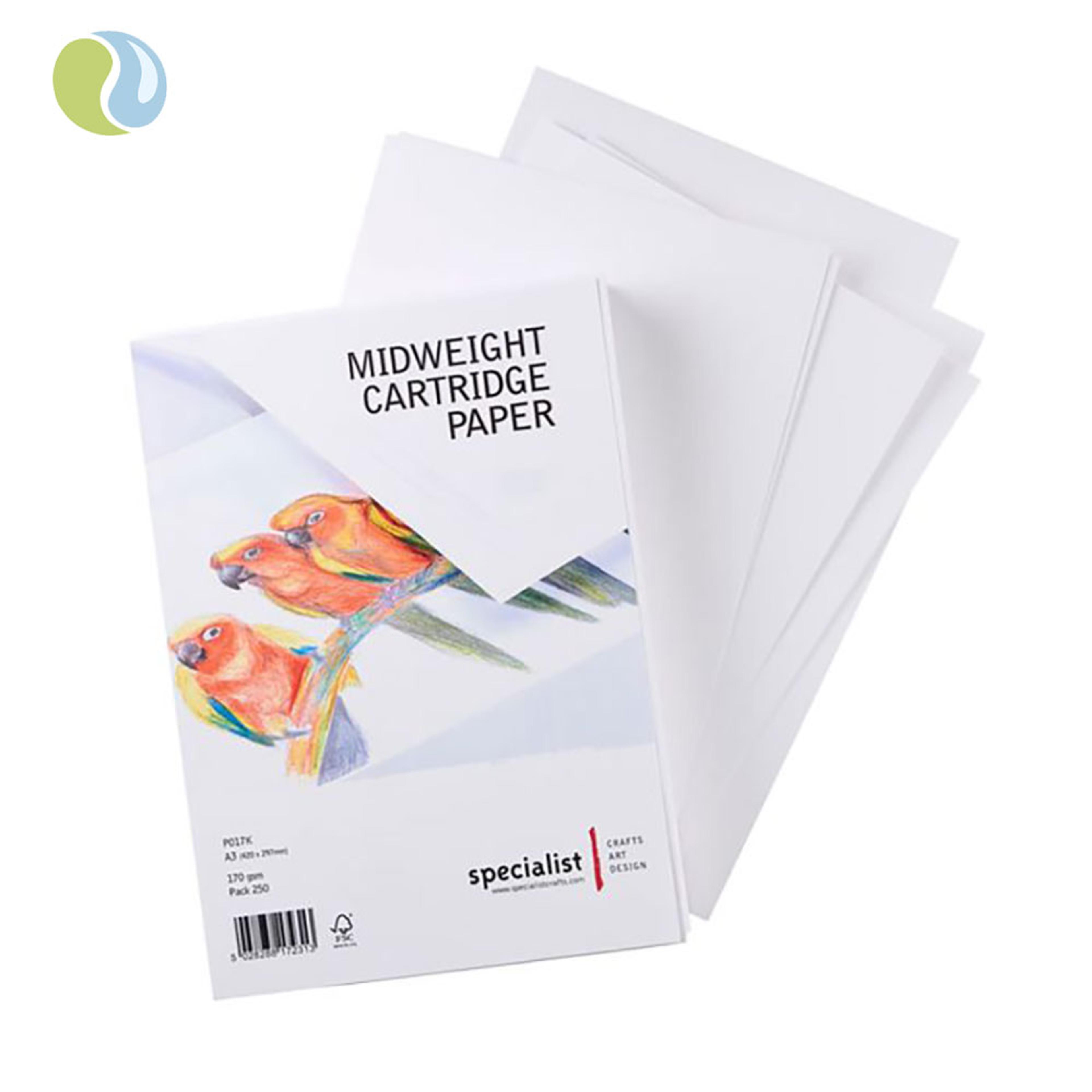 Specialist Crafts Midweight Cartridge Paper 170gsm - A3. Pack Of 250