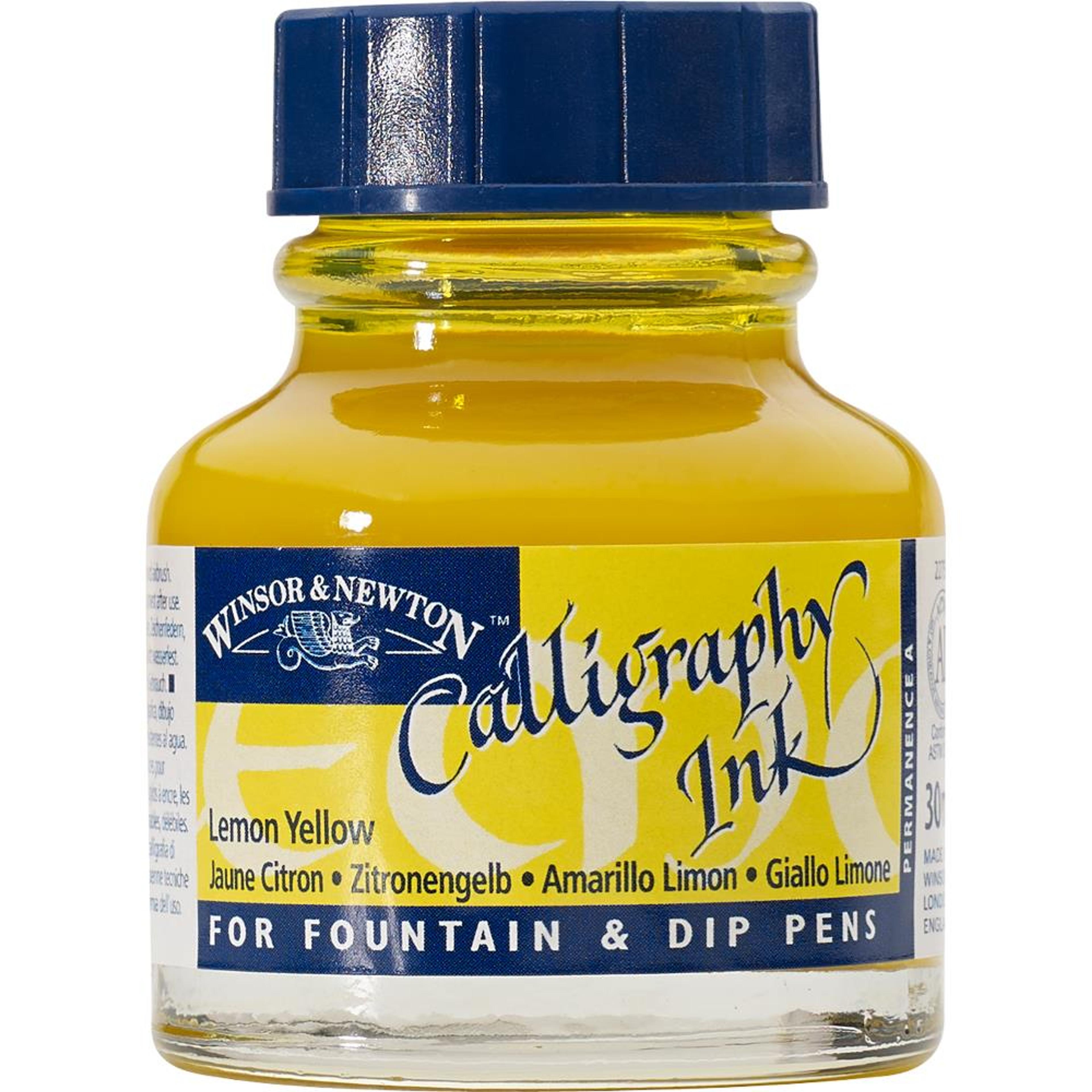 Winsor & Newton Calligraphy Inks 30ml Bottle - Lemon Yellow