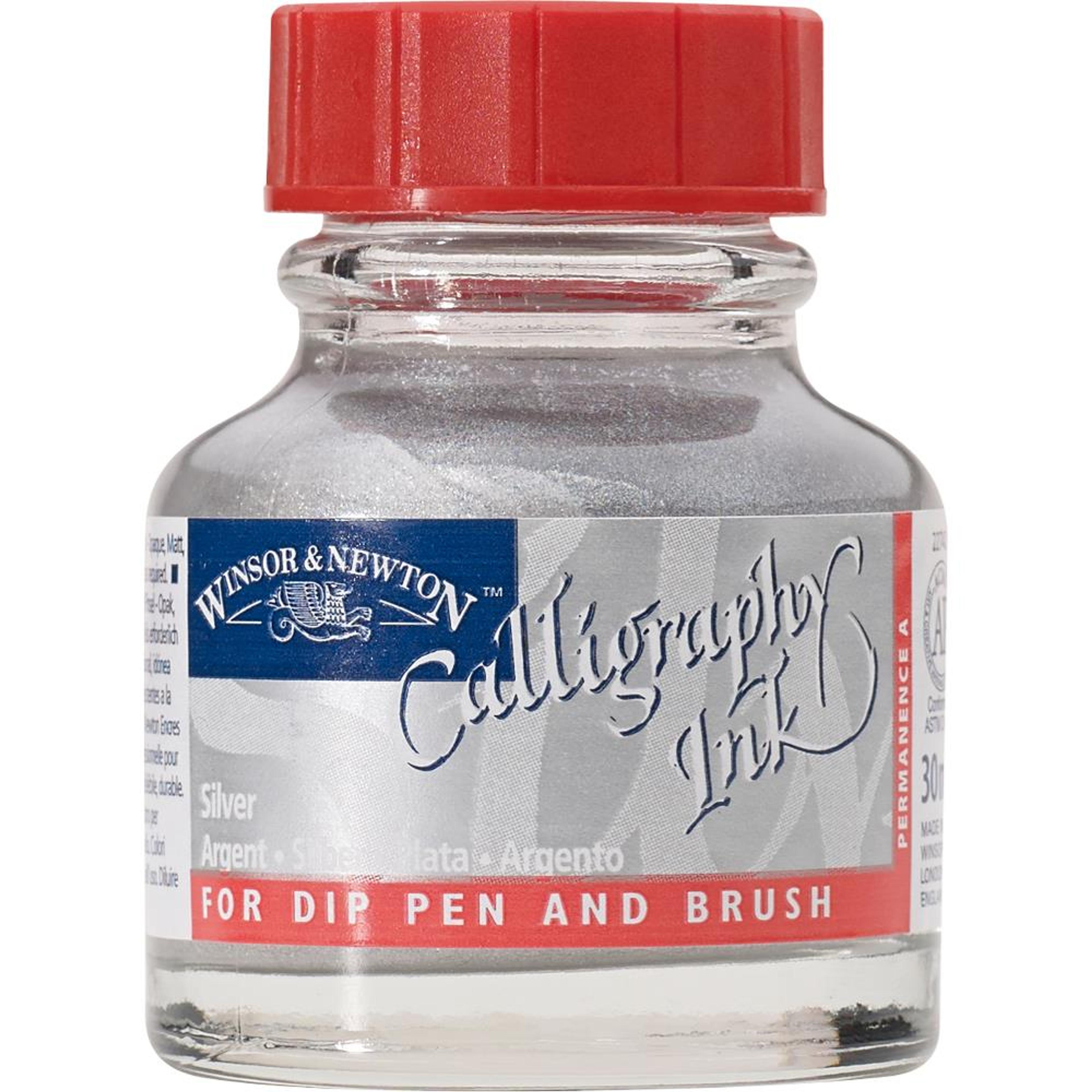 Winsor & Newton Calligraphy Inks 30ml Bottle - Dipping Silver