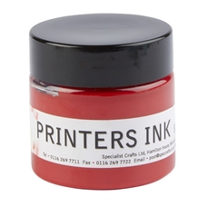 Specialist Crafts Printers Ink 50g Pot - Scarlet