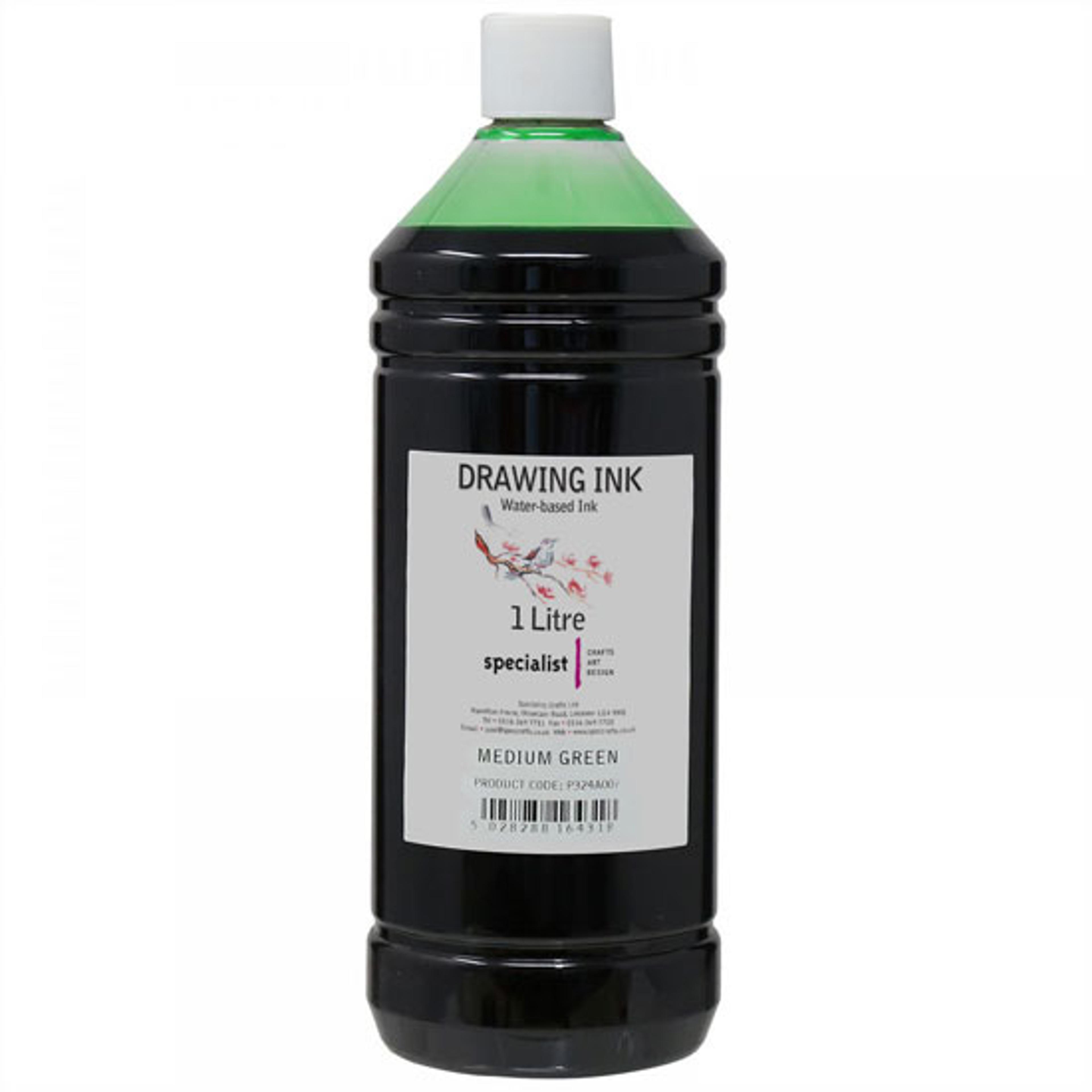 Specialist Crafts Drawing Ink 1L - Brilliant Green