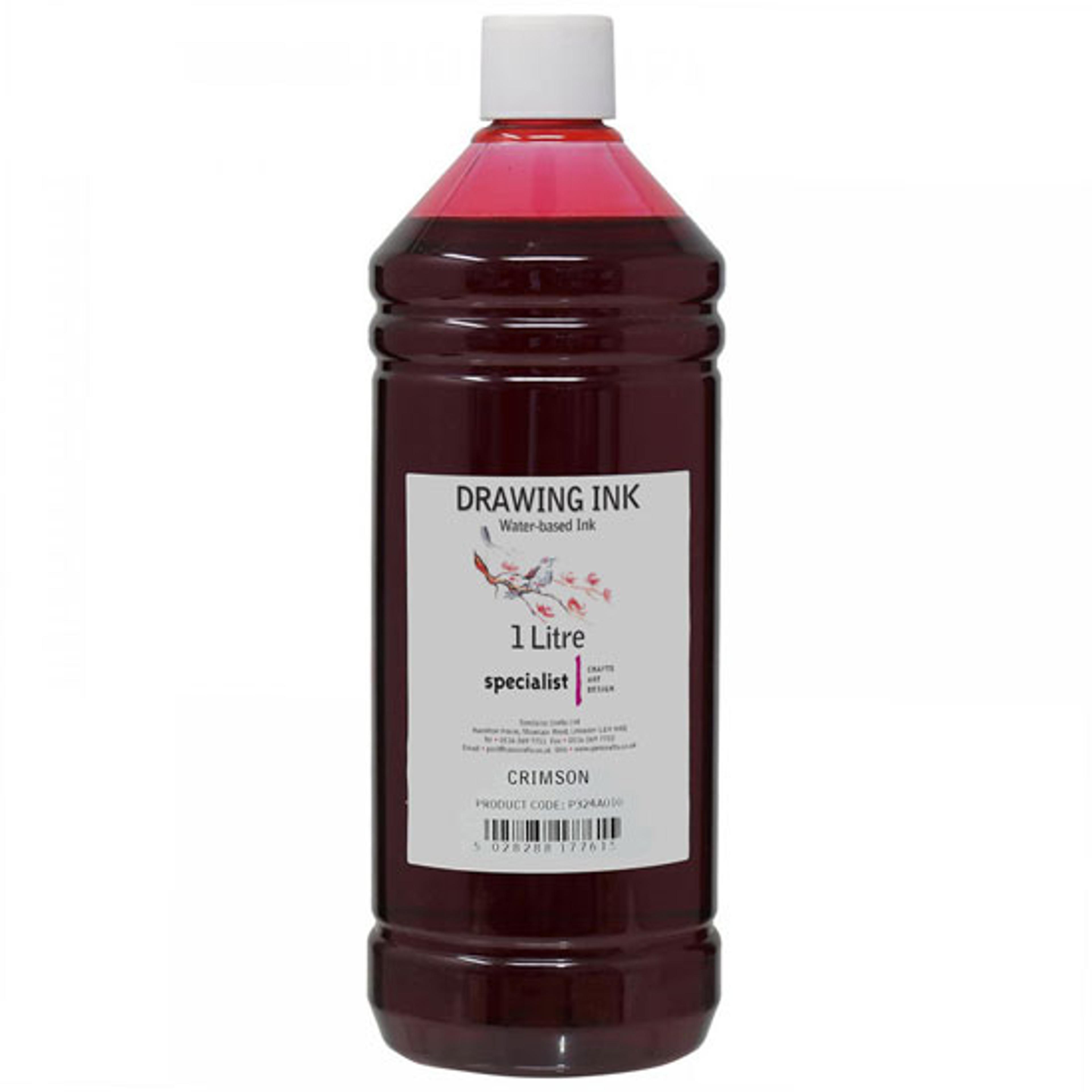 Specialist Crafts Drawing Ink 1L - Crimson Red