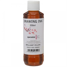 Specialist Crafts Drawing Ink 250ml - Brilliant Yellow