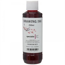 Specialist Crafts Drawing Ink 250ml - Crimson Red