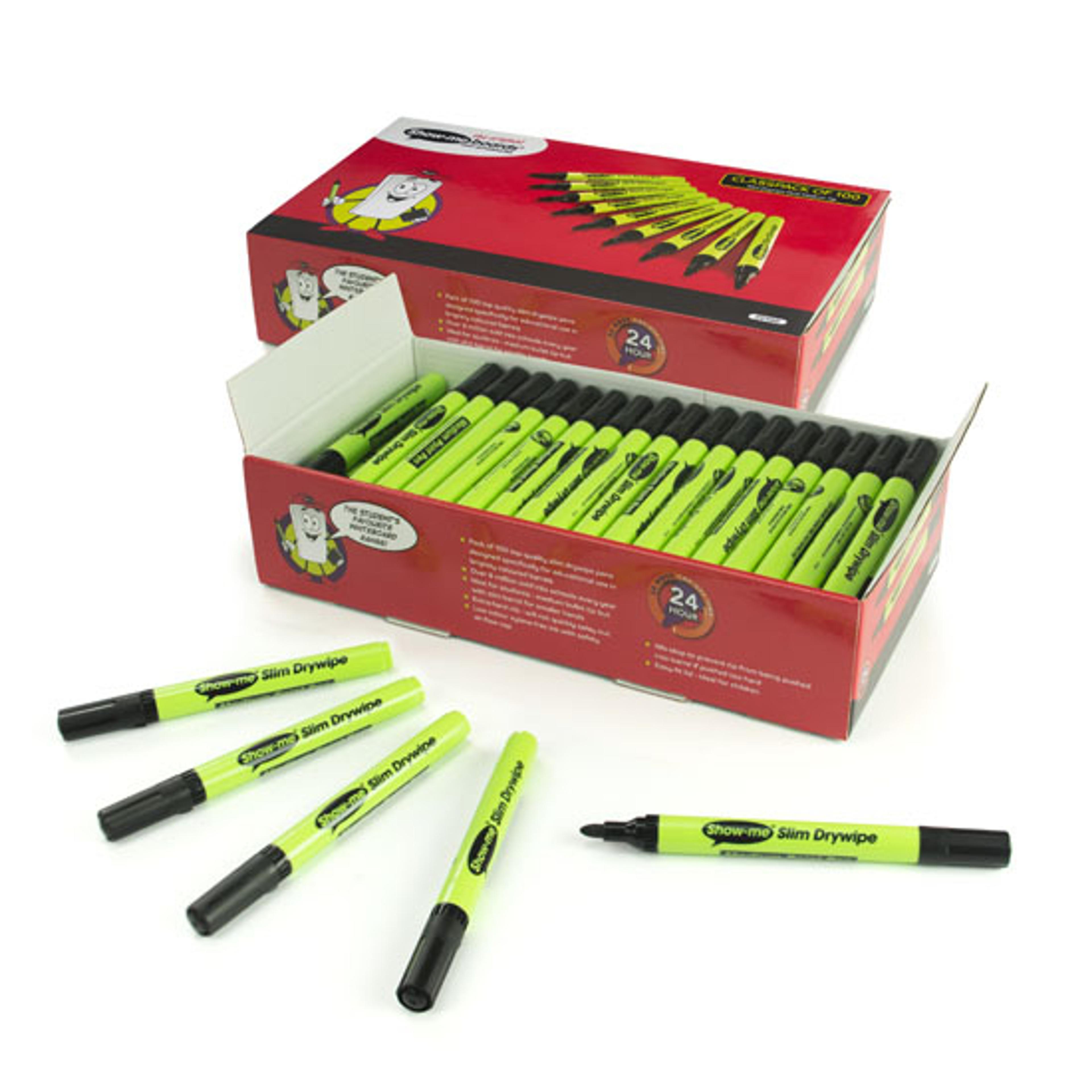 Show-me Drywipe Pens. Pack of 100
