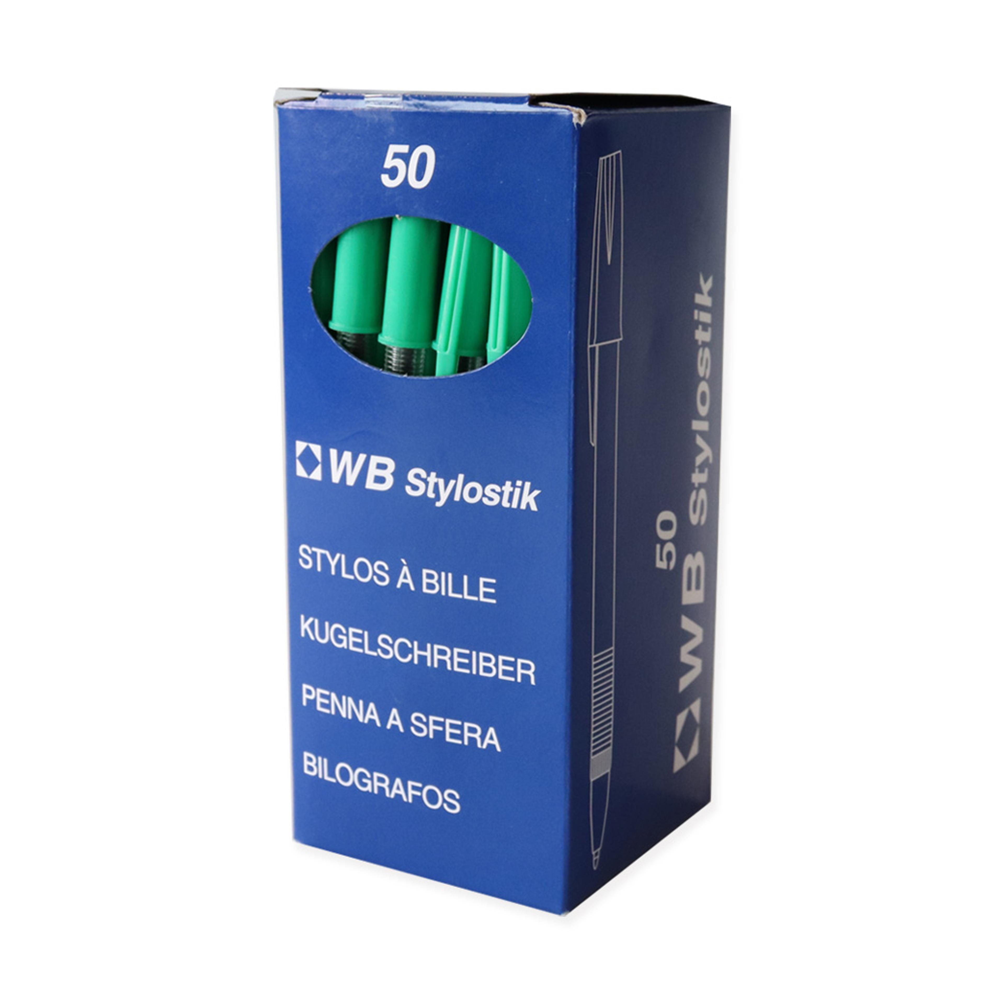 Ballpoint Pens - Green. Pack of 50