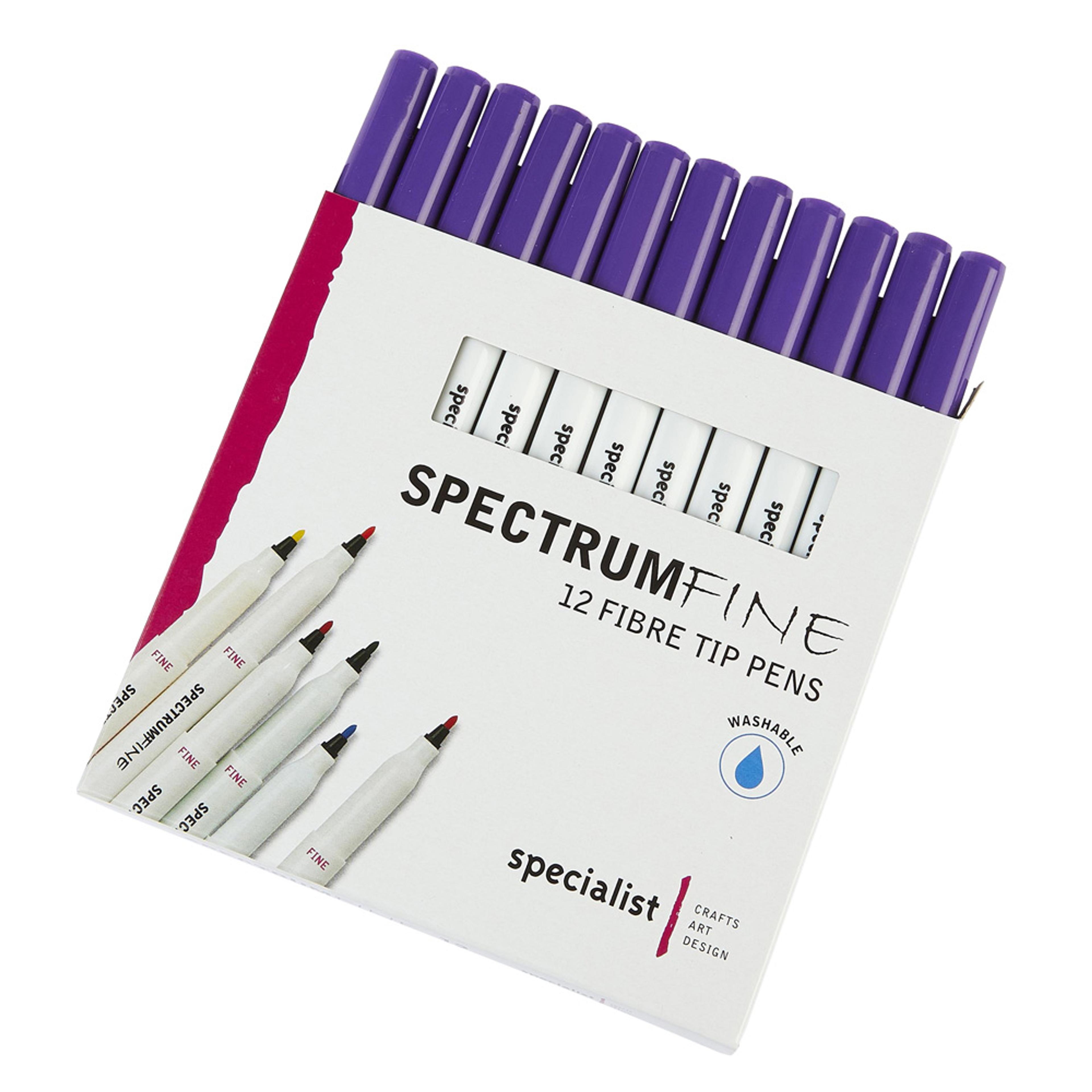 Spectrum Fine Pens - Purple. Pack of 12