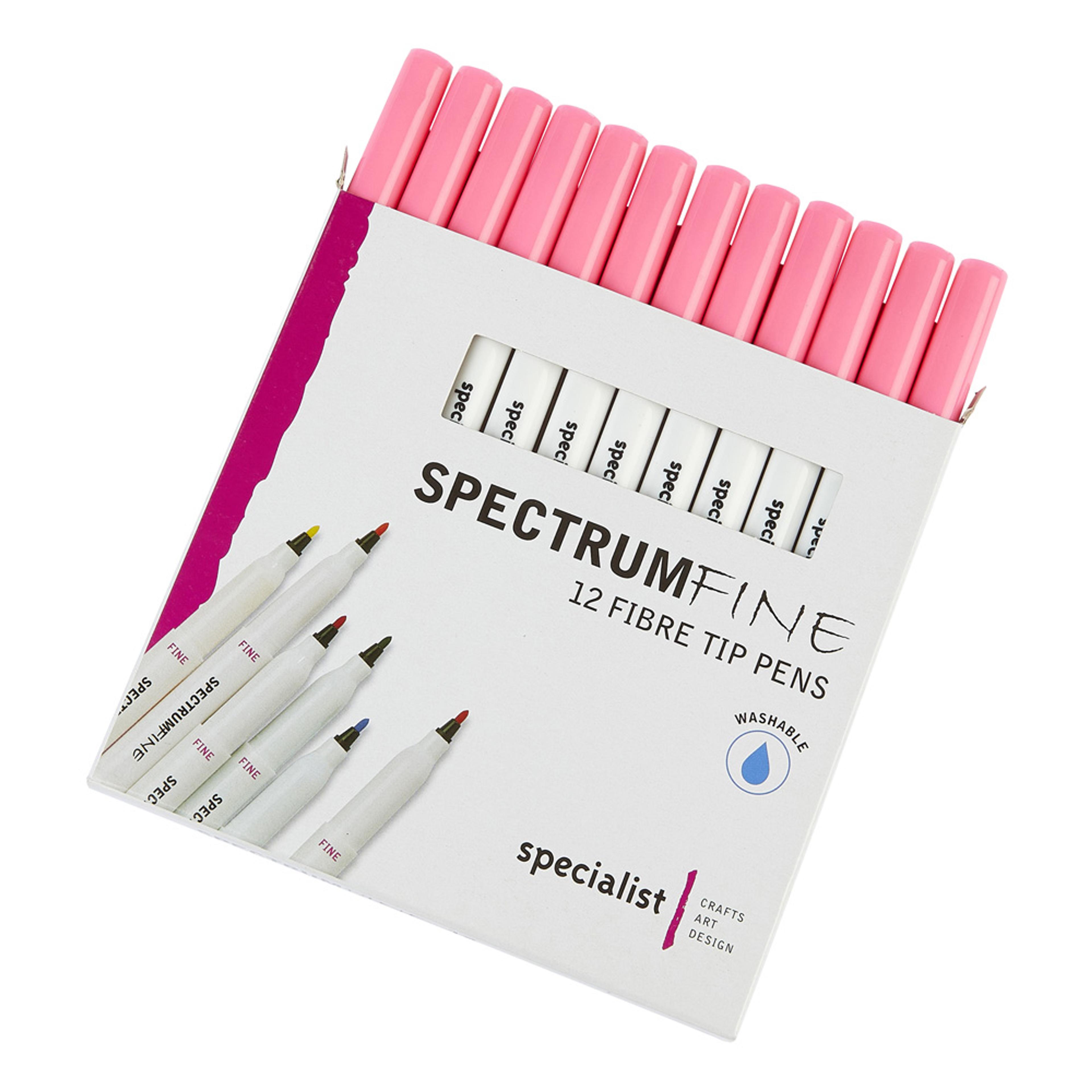 Spectrum Fine Pens - Pink. Pack of 12