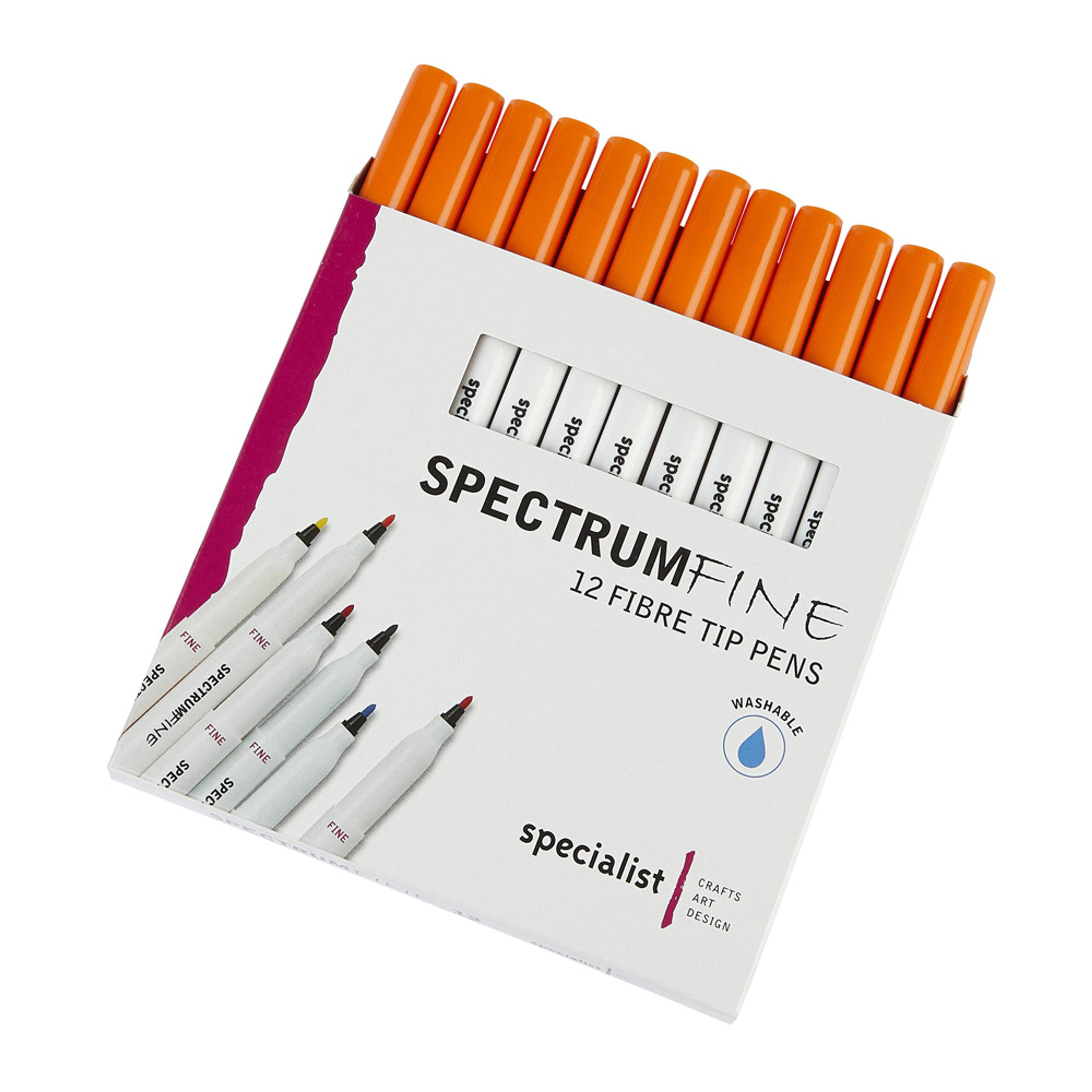 Spectrum Fine Pens - Orange. Pack of 12