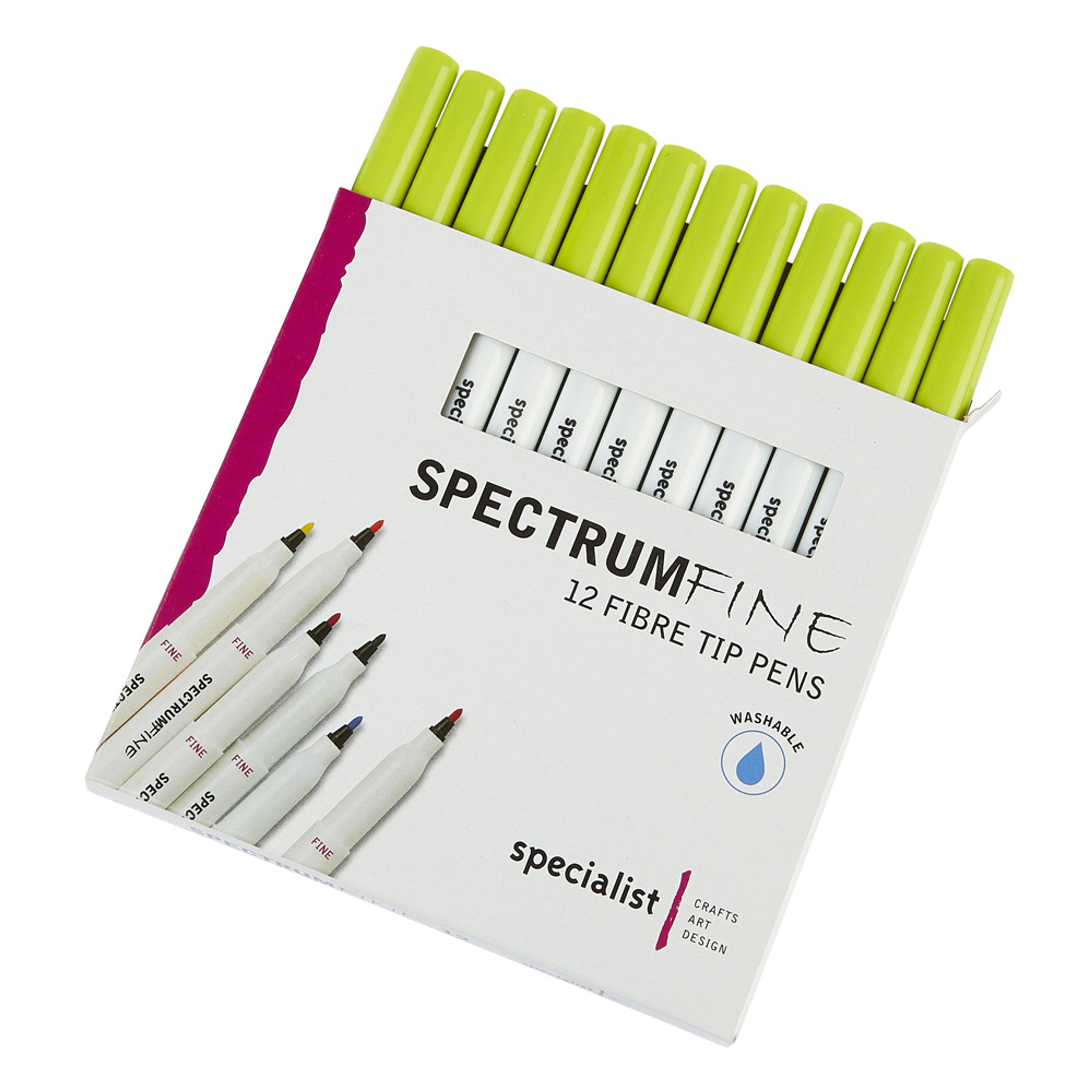 Spectrum Fine Pens - Light Green. Pack of 12