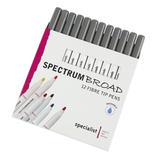 Spectrum Broad Pens - Grey. Pack of 12