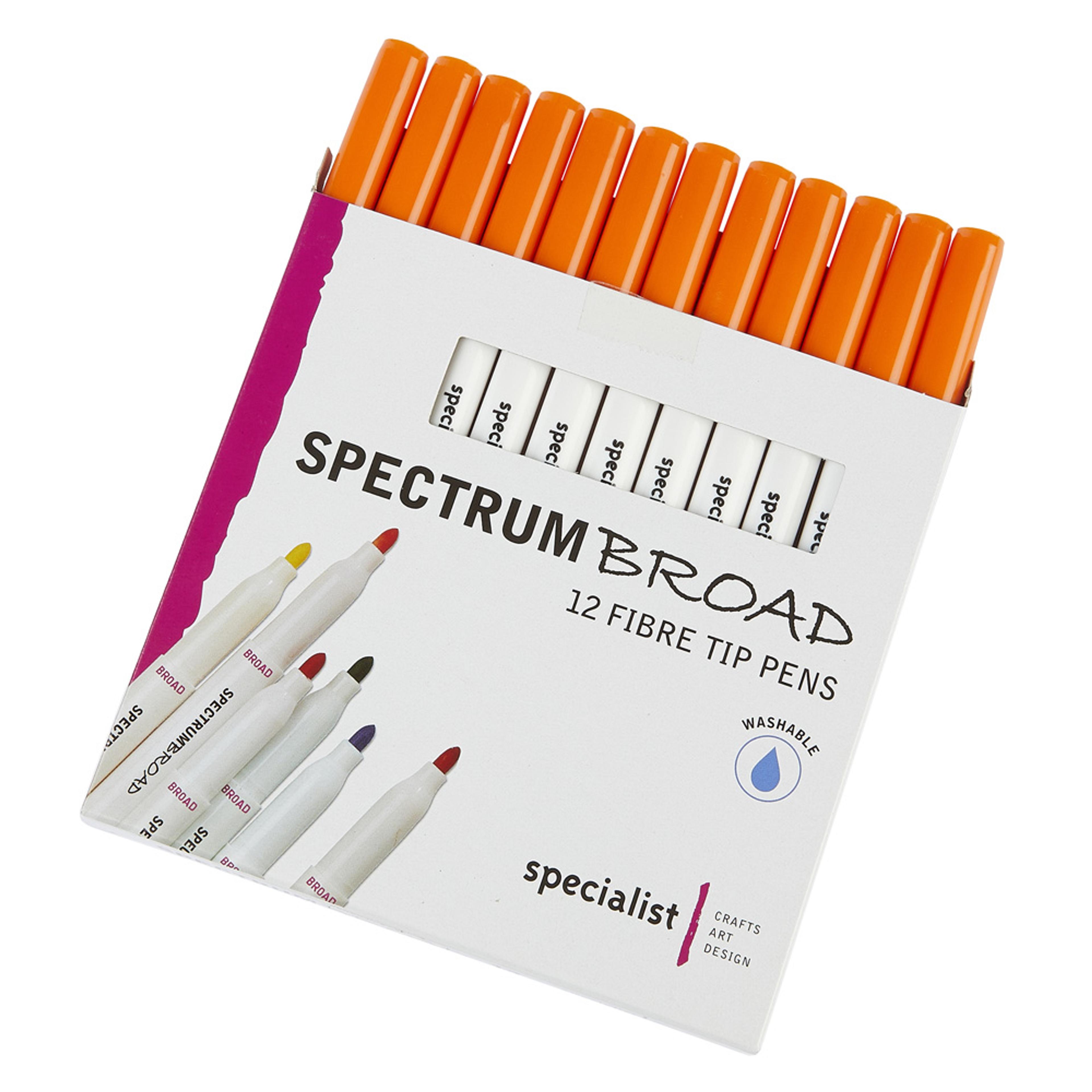 Specialist Crafts Broad Pens - Orange. Pack of 12
