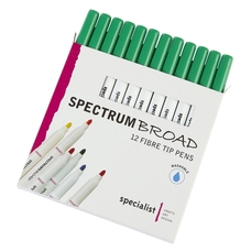 Spectrum Broad Pens - Green. Pack of 12